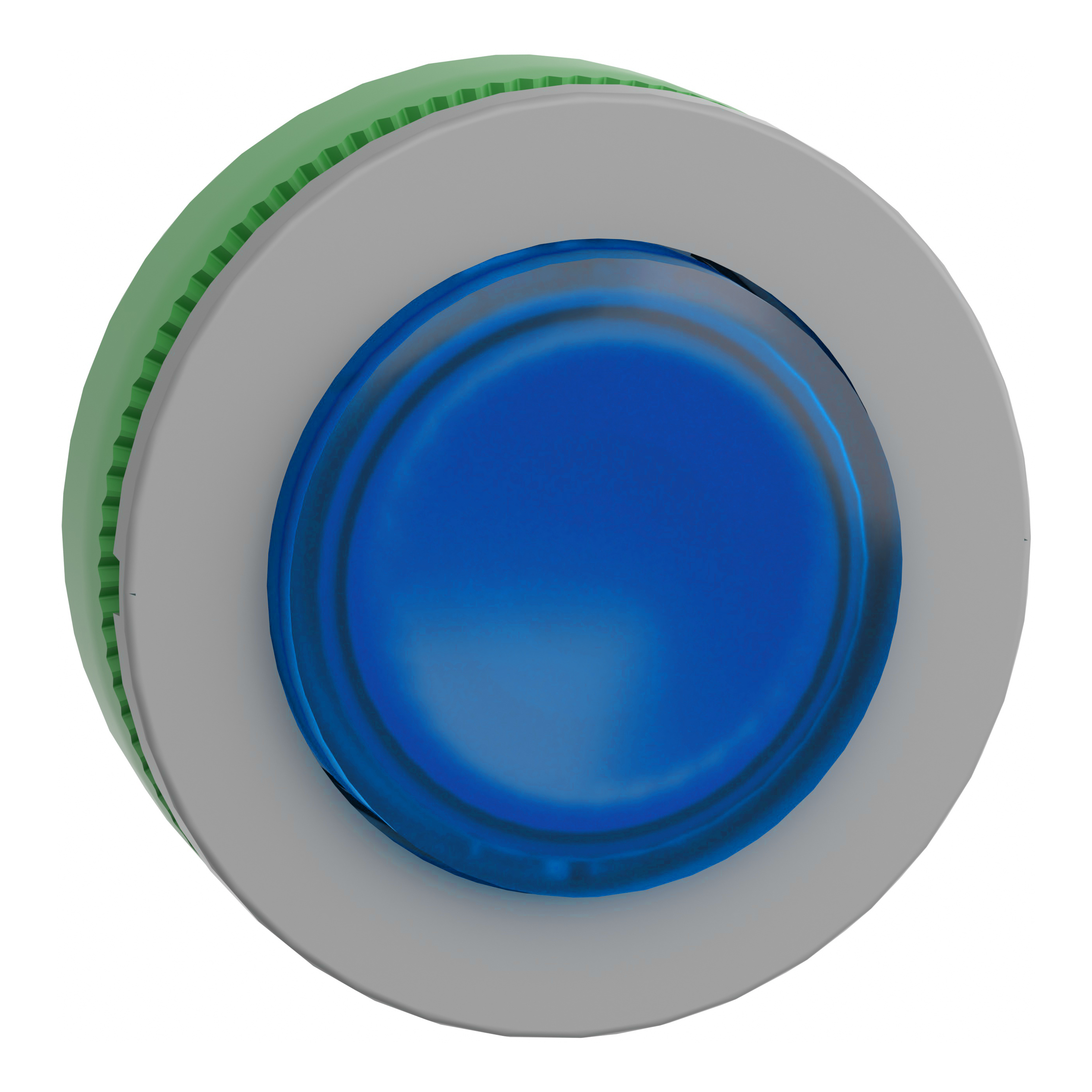 SCHNEIDER ELECTRIC - Testa pulsante luminoso blu filopannello ghiera grigia- per LED universale- Ø30 ZB5FW163C0