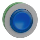 SCHNEIDER ELECTRIC - Testa pulsante luminoso blu filopannello ghiera grigia- per LED universale- Ø30