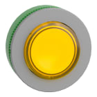 SCHNEIDER ELECTRIC - Testa pulsante luminoso giallo filopannello ghiera grigia- per LED universale- Ø30