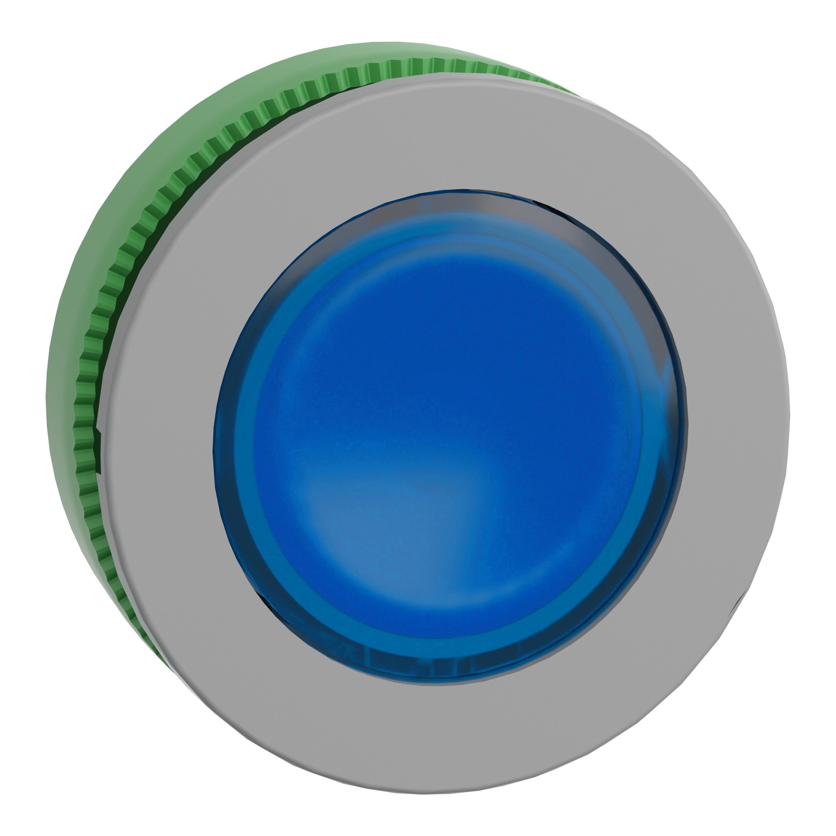 SCHNEIDER ELECTRIC - Testa pulsante luminoso blu filopannello ghiera grigia- per LED universale- Ø30