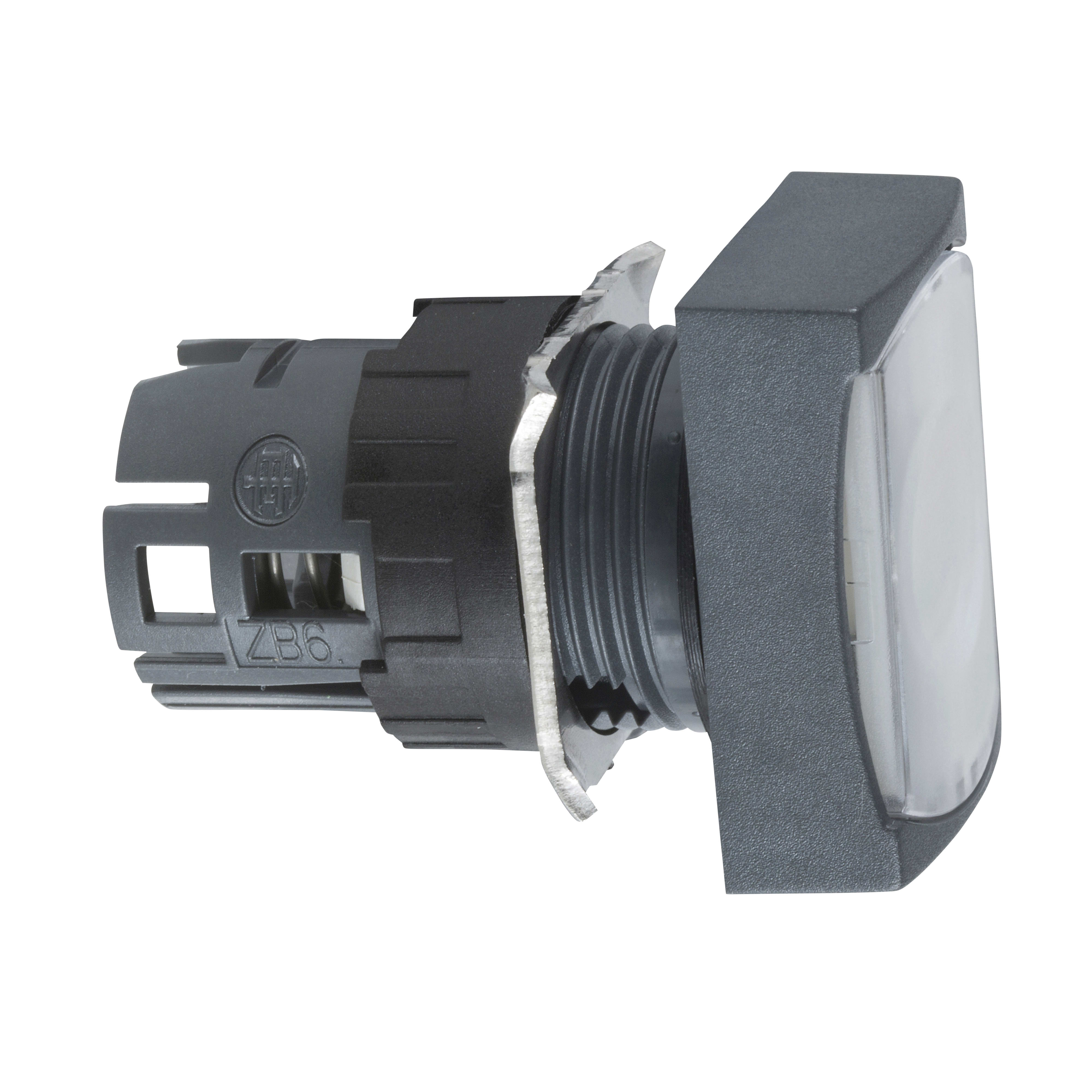 SCHNEIDER ELECTRIC - Testa pulsante luminoso rettangolare Ø16 - filoghiera - bianco
