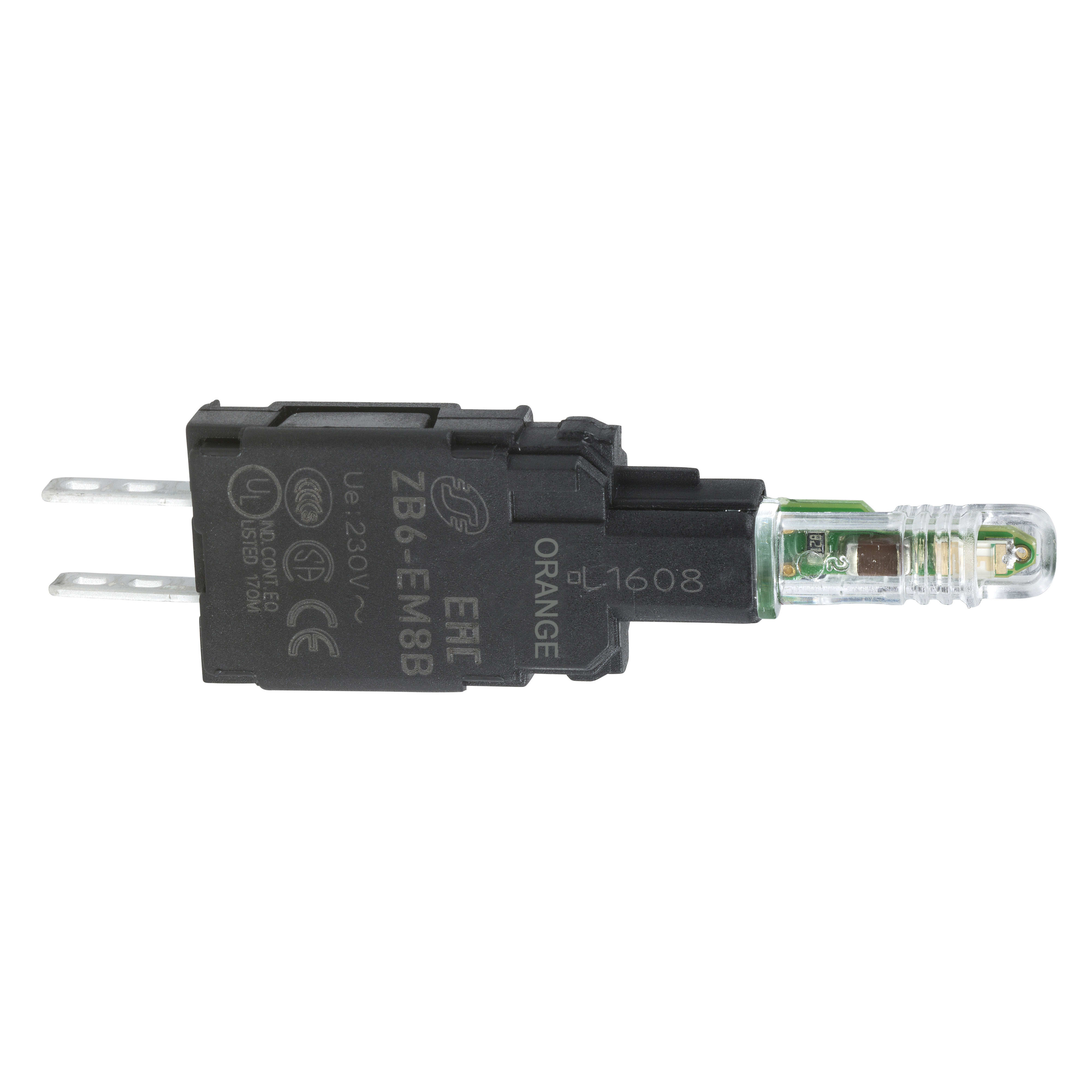 SCHNEIDER ELECTRIC - Corpo lampada spia - ZB6 - LED integrato arancio - 230-240 V ZB6EM8B