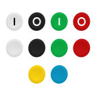 SCHNEIDER ELECTRIC - Capsula per pulsante a testa multipla, Harmony XB4, wireless, in plastica, 6 colori a scelta, 22 mm, set di 10 capsule ZBA79