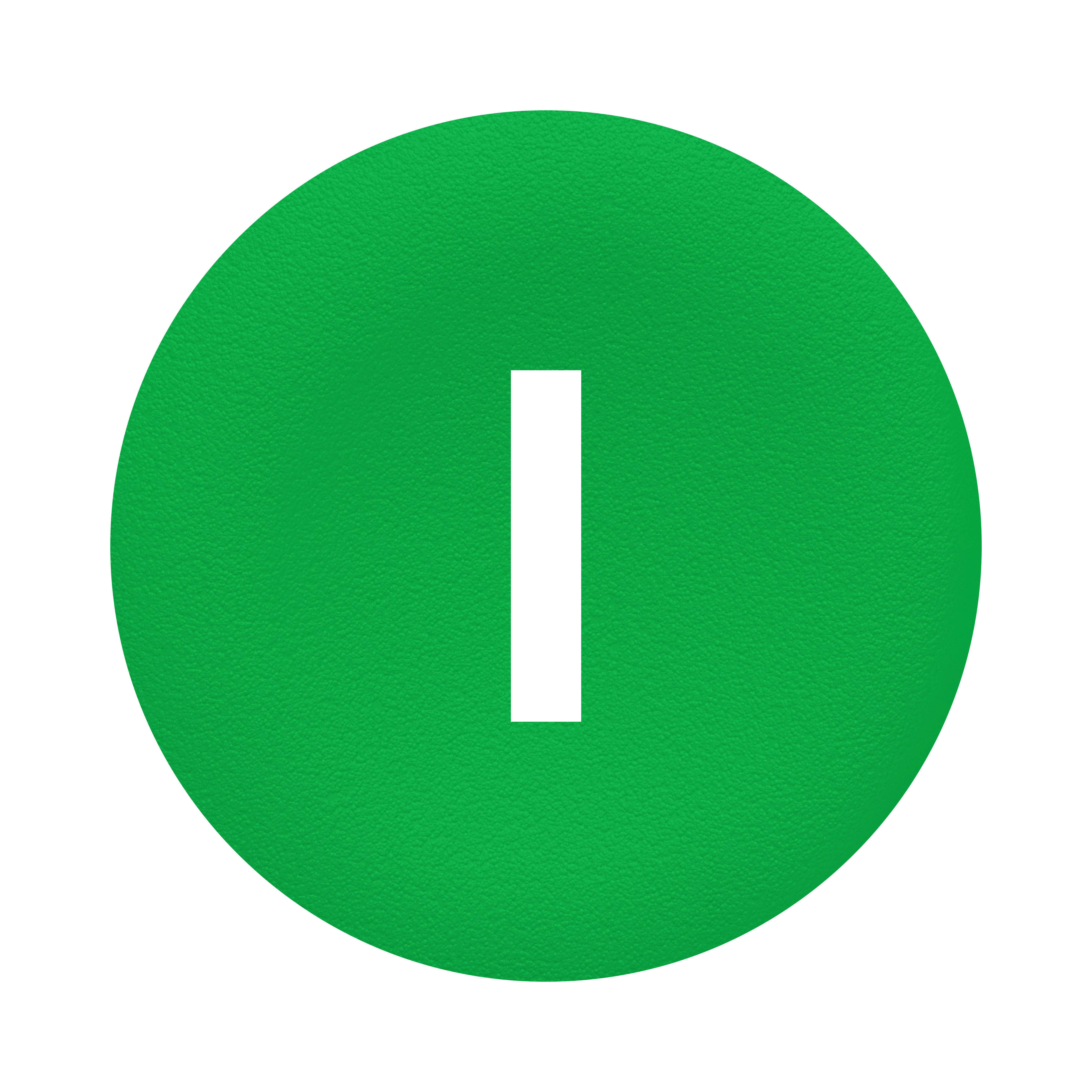 SCHNEIDER ELECTRIC - Harmony XB4, Harmony XB5, capsula verde, con marcatura "I",per testa filopannello Ø30 ZBAF331