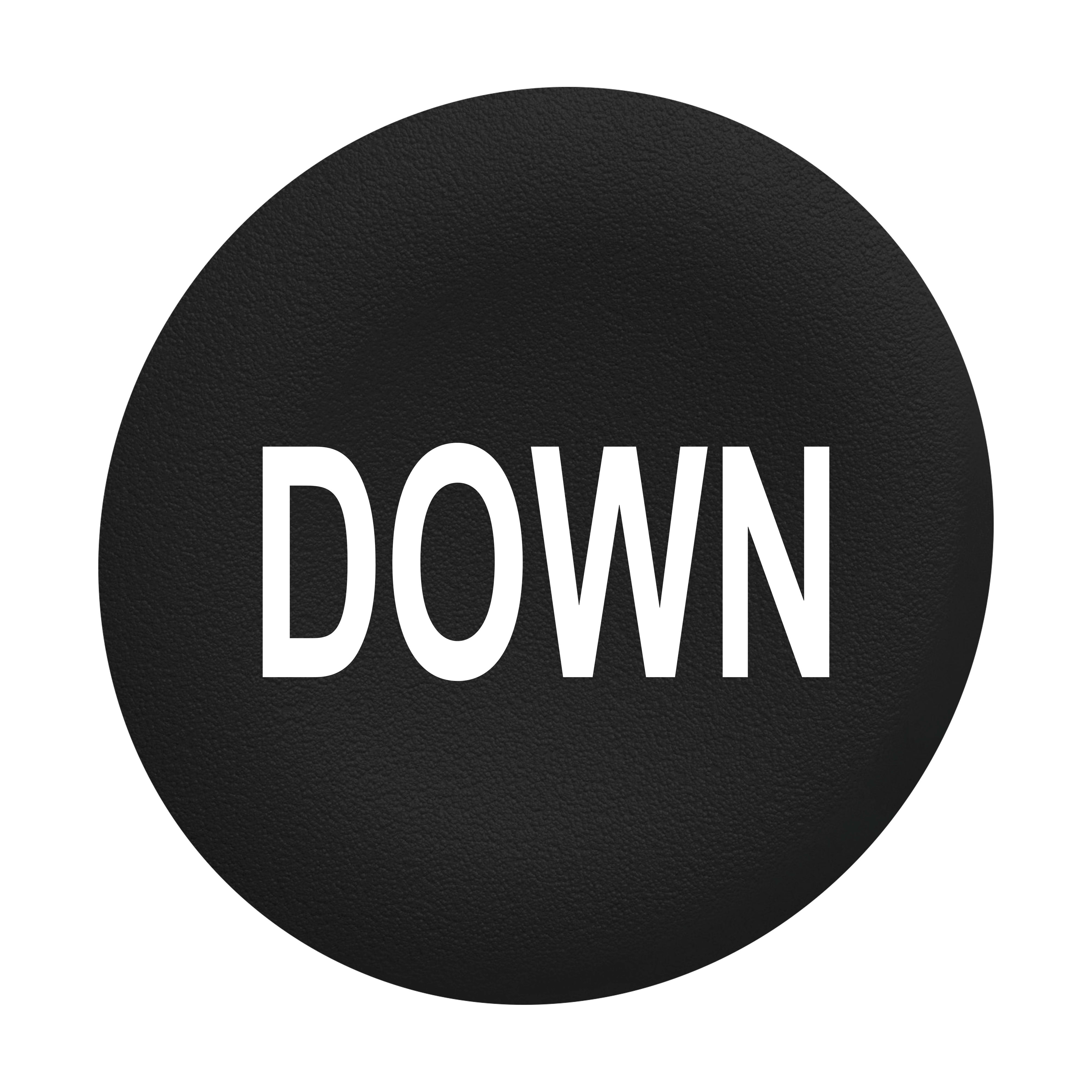 SCHNEIDER ELECTRIC - Capsula nera "DOWN" per testa pulsante filopannello Ø30