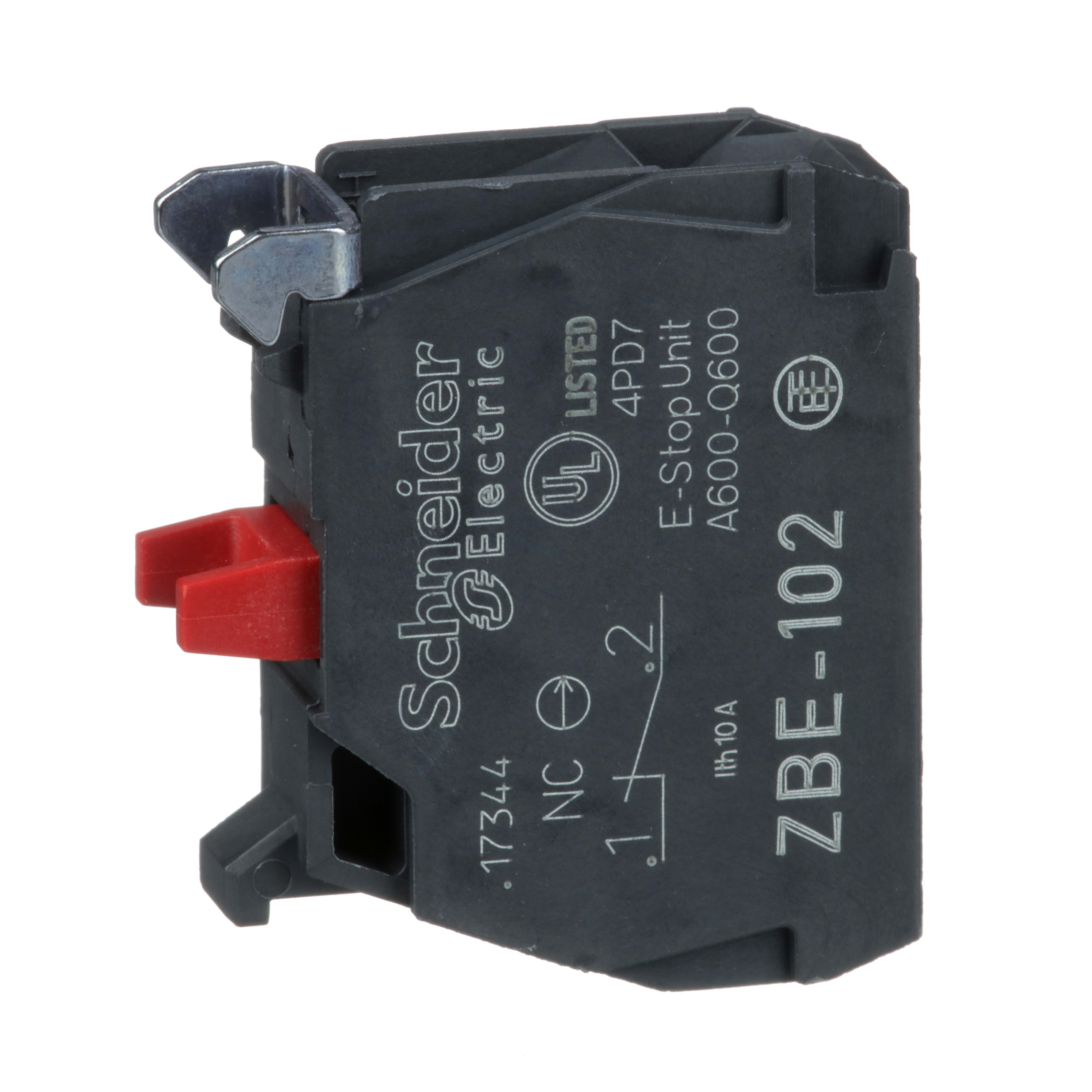 SCHNEIDER ELECTRIC - Elemento di contatto singolo - 1NC - Harmony XB4-XB5 - diametro 22mm - morsetto a vite ZBE102