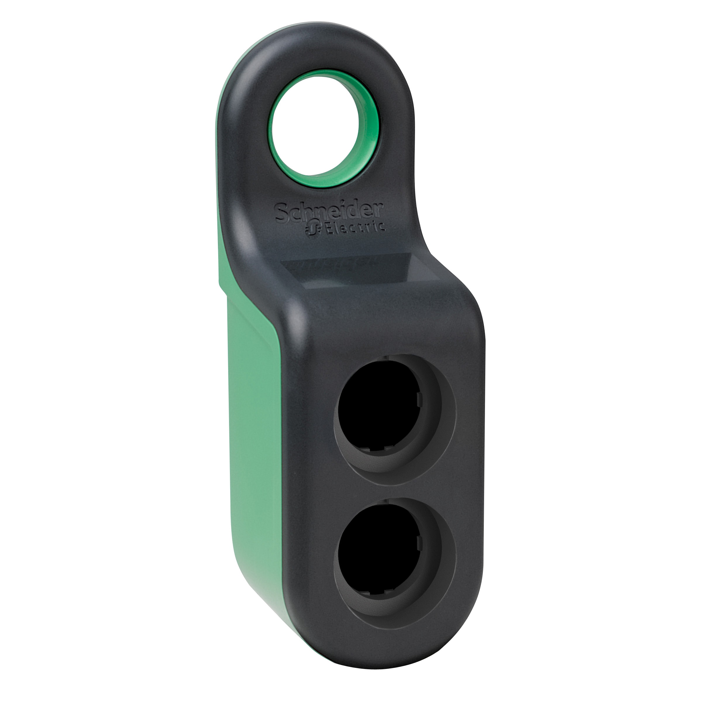 SCHNEIDER ELECTRIC - Pulsantiera mobile - 2 fori - in plastica verde ZBRM22