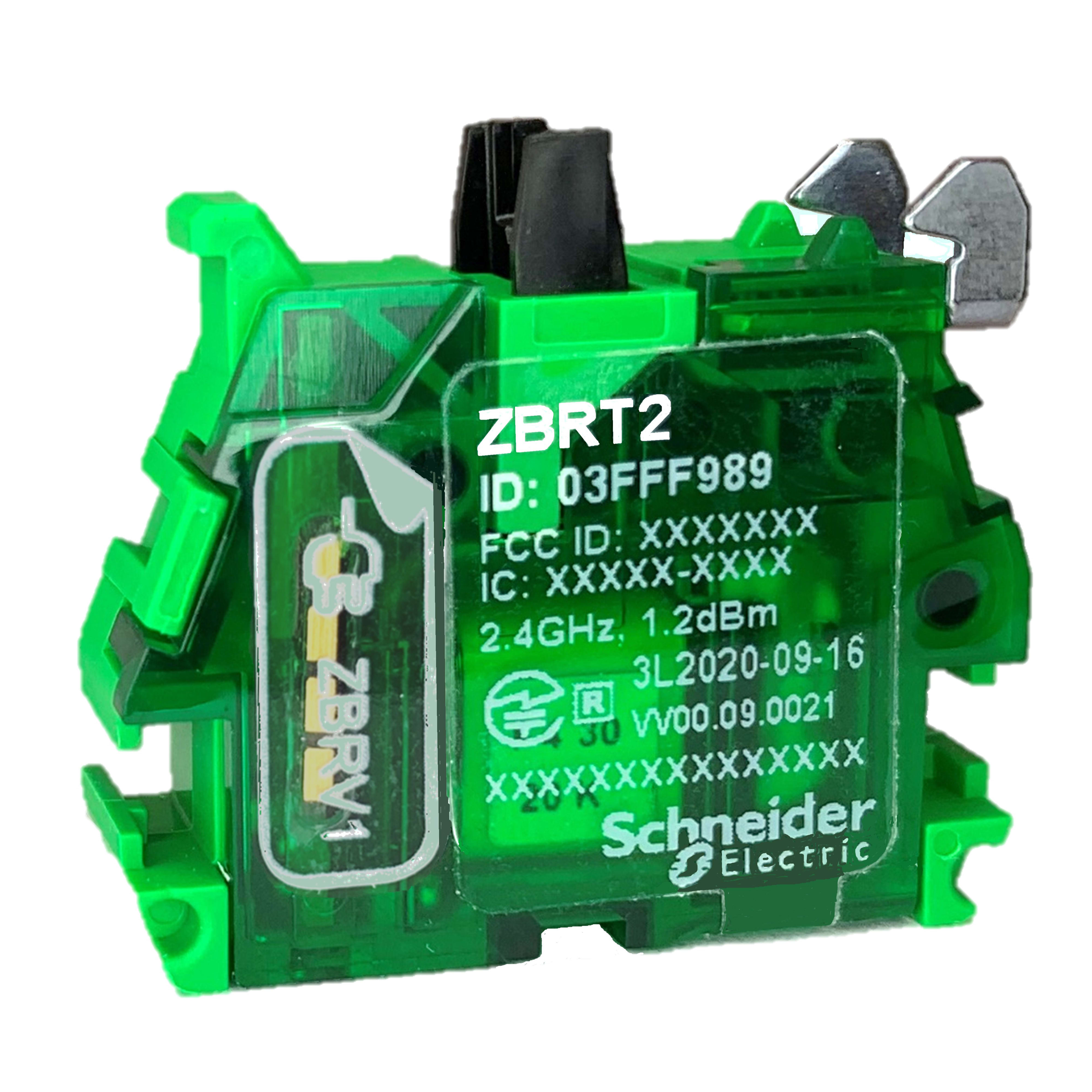 SCHNEIDER ELECTRIC - Transmettitore per pulsanti wireless senza batteria, Harmony XB5R, plastica, doppia azione/comando mantenuto ZBRT2