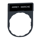 SCHNEIDER ELECTRIC - Porta etichetta 30 X 40mm - per unità Ø22 - con etichetta ARRESTO-MARCIA