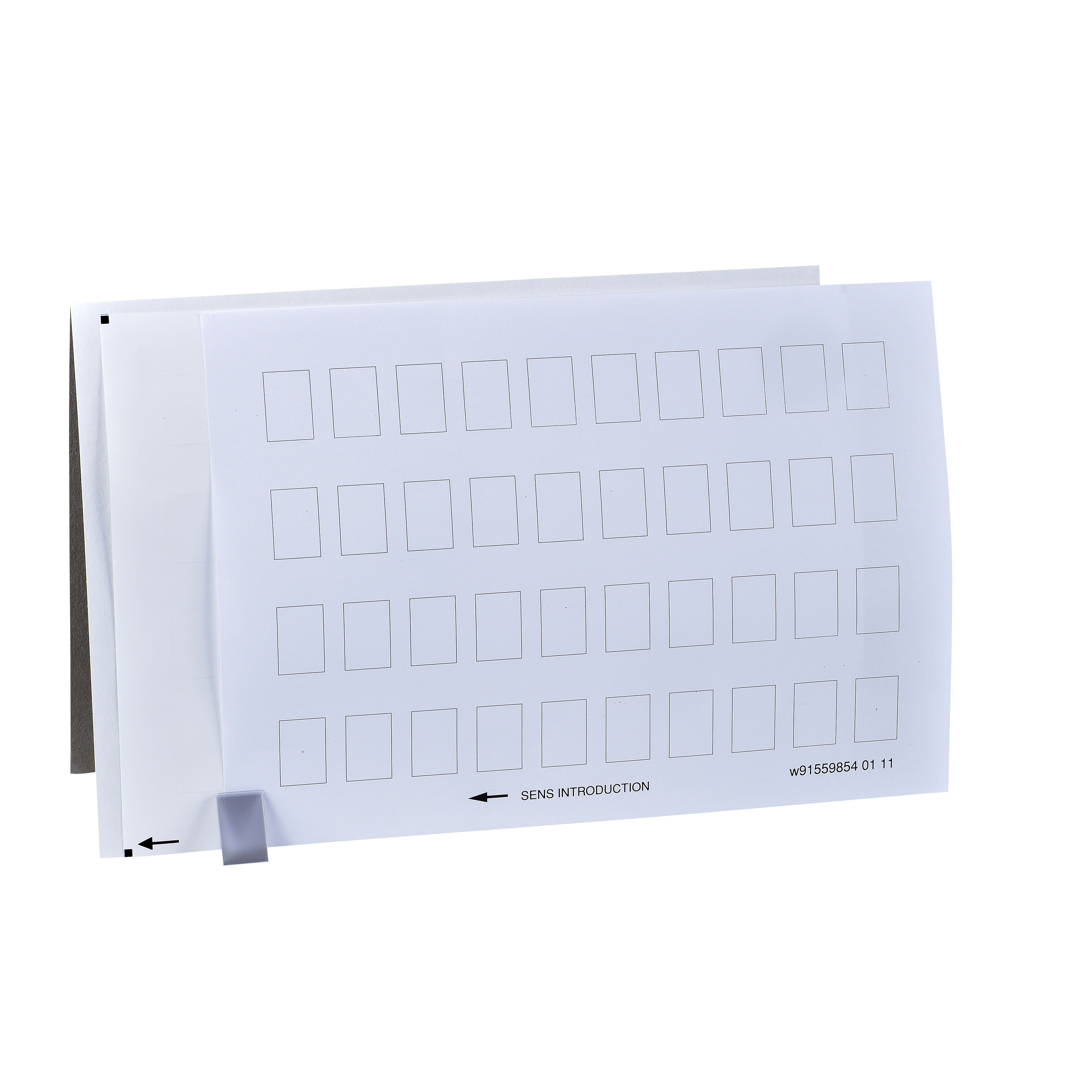 SCHNEIDER ELECTRIC - Foglio di 40 etichette 18 X 27mm - per portaetichette 30 X 50mm - neutra - [prezzo per 100 pz] ZBY5100