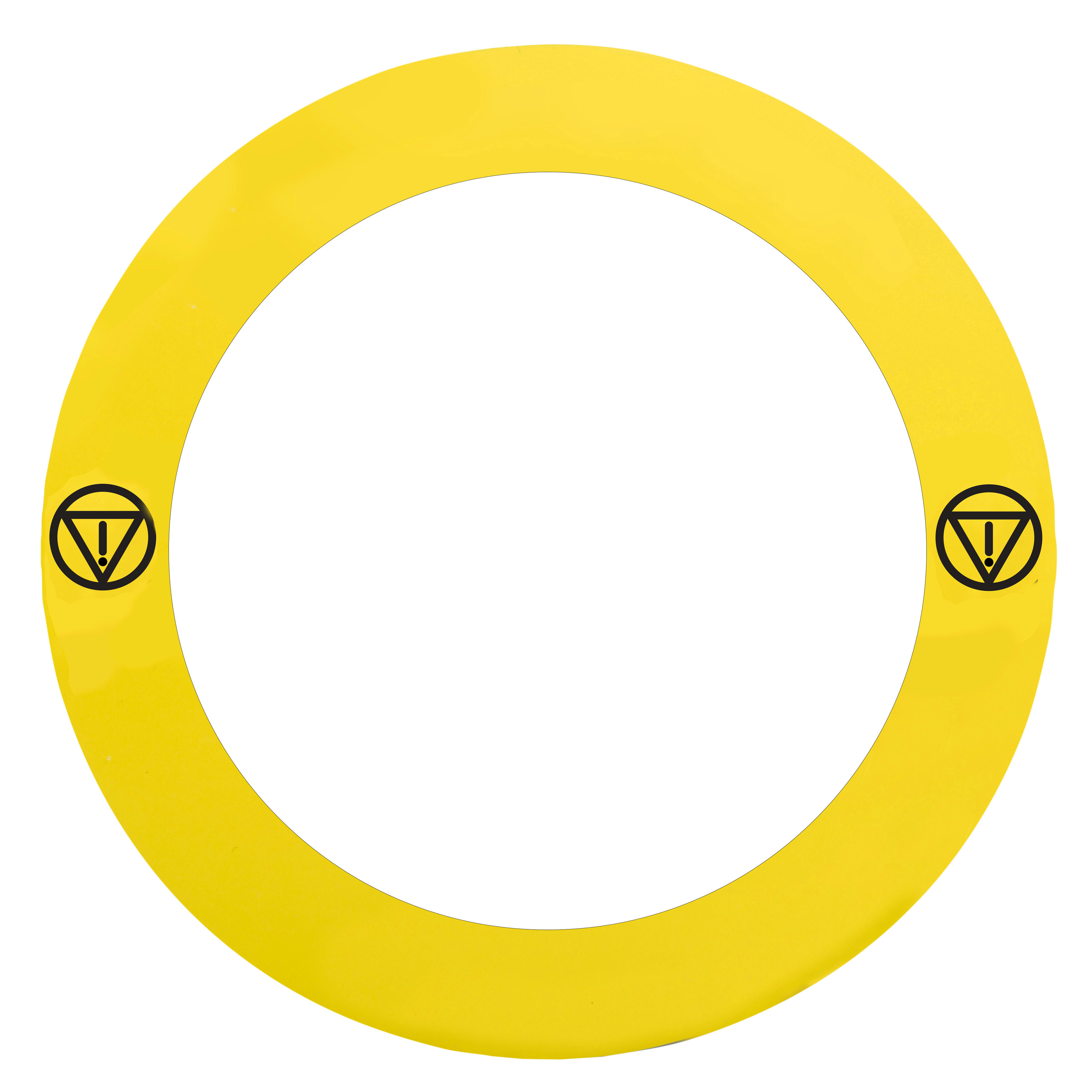 SCHNEIDER ELECTRIC - Etichetta adesiva gialla senza testo e logo diam.90mm Harmony XB4, Harmony XB5 specifica per fungo emergenza luminoso ZBY8L140