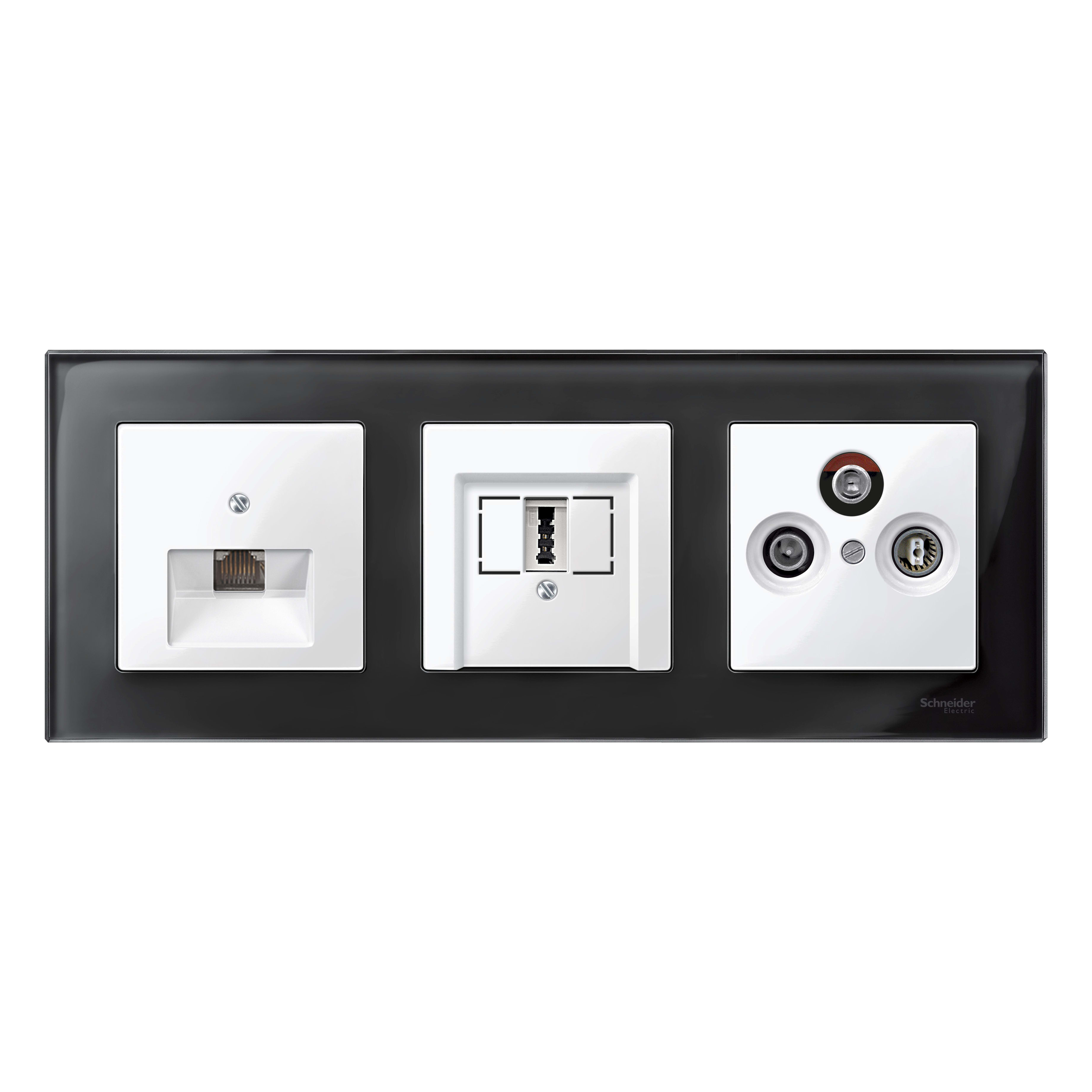 SCHNEIDER ELECTRIC - Piastra serie civile, SpaceLogic KNX, Interruttori Merten System M, Bianco MTN296719