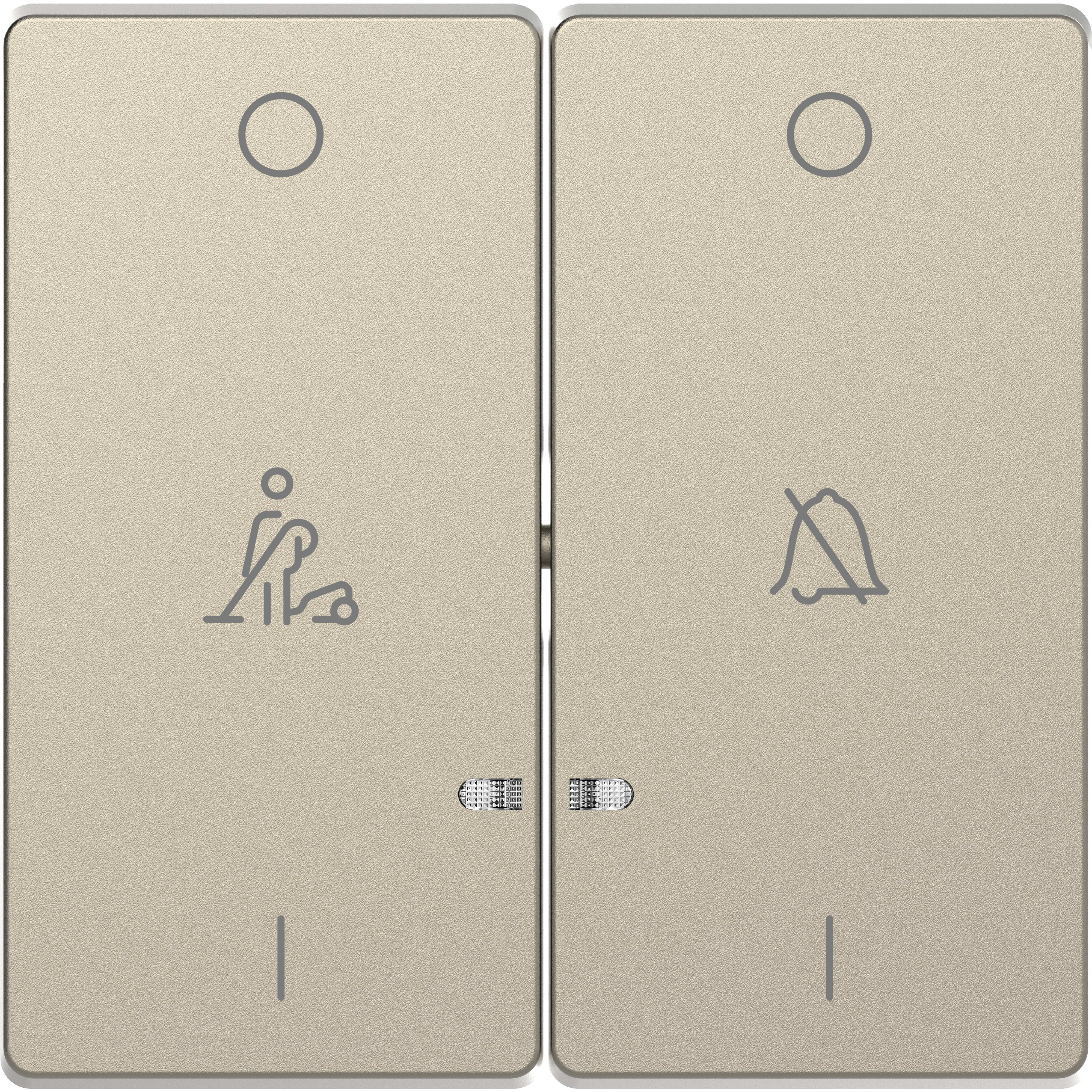 SCHNEIDER ELECTRIC - Copritasto 2 moduli, indicatore finestra, marchiato per DND, sahara, Sys Design