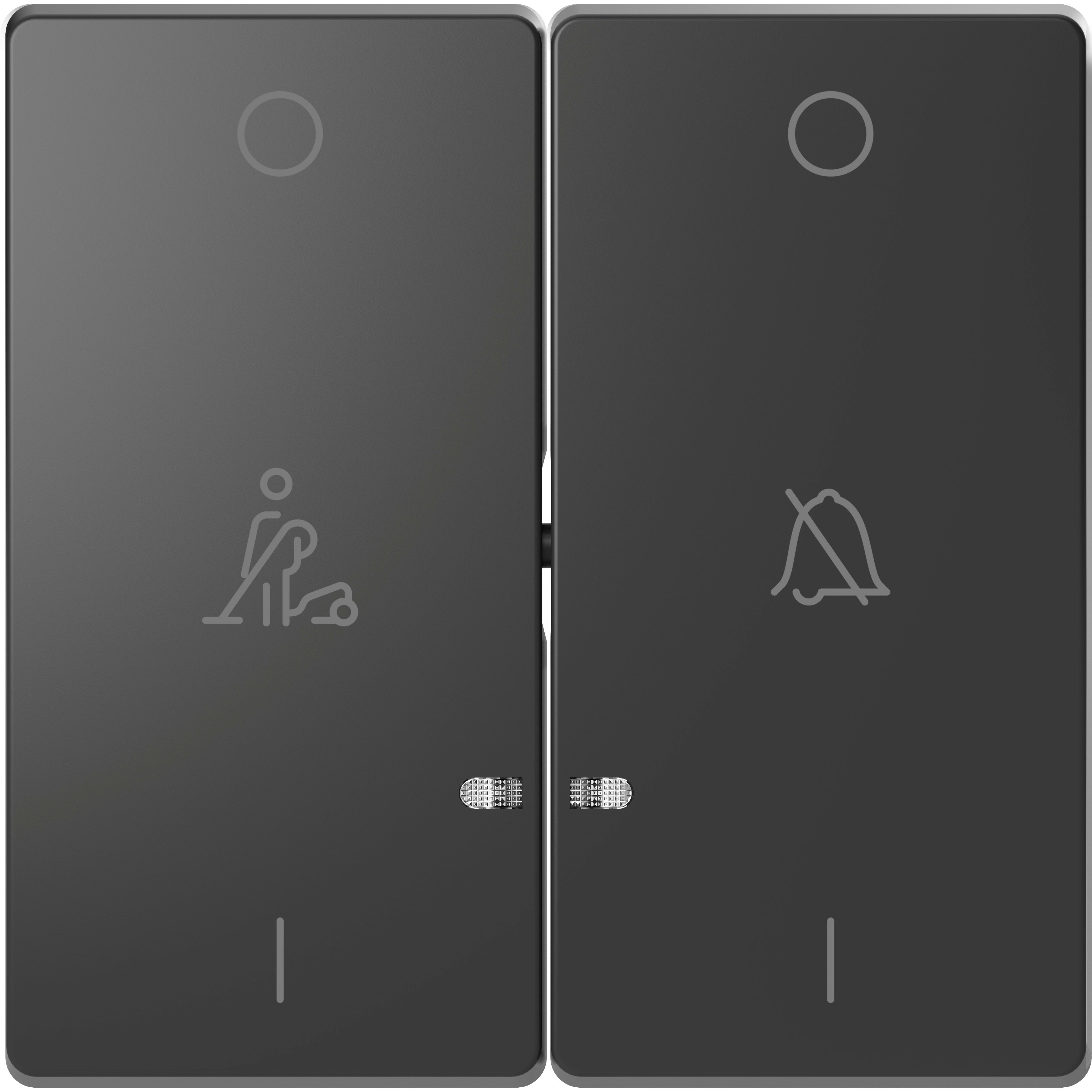 SCHNEIDER ELECTRIC - Copritasto 2 mod, indicatore finestra, marchiato DND, antracite, System Design