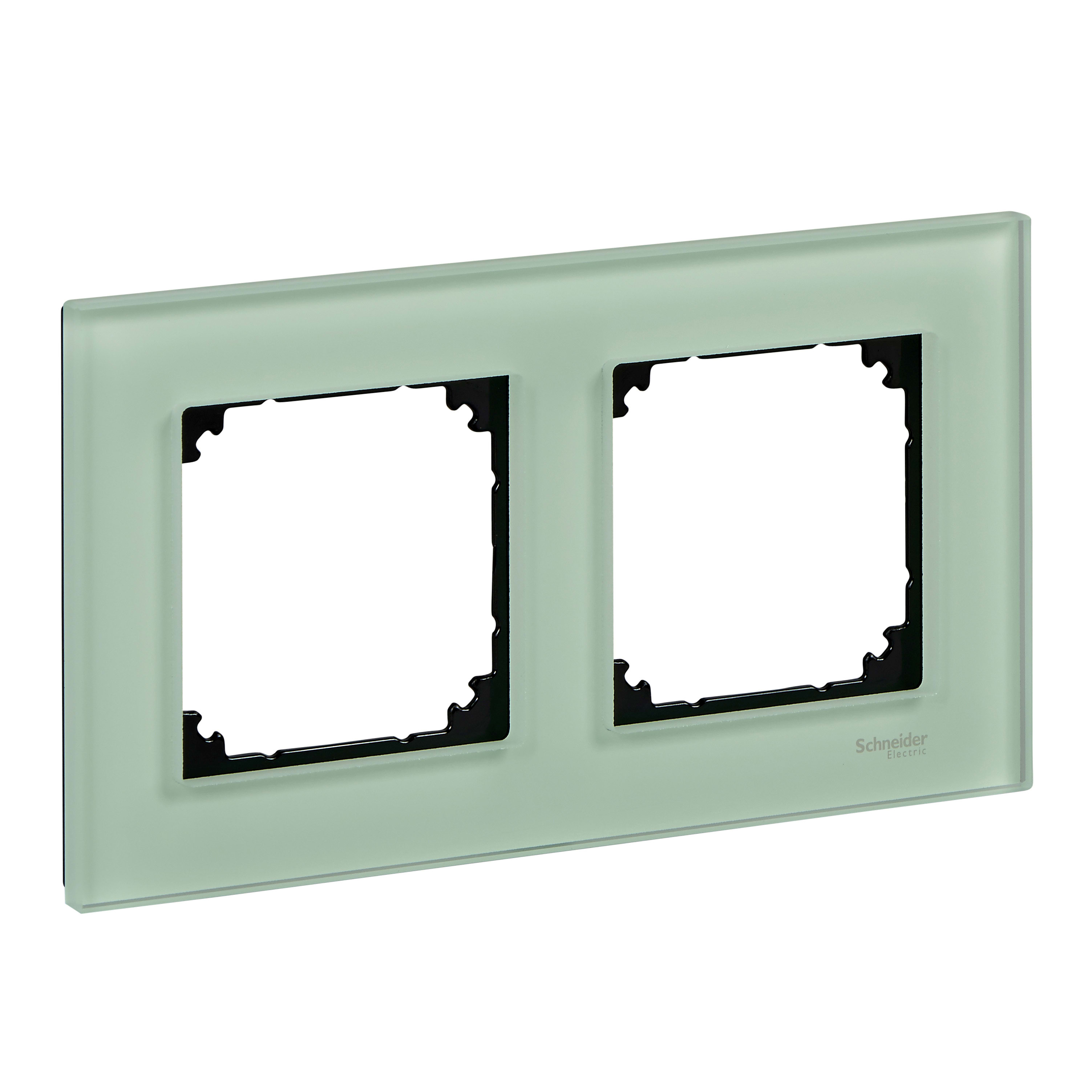 SCHNEIDER ELECTRIC - Cornice M-Elegance, doppia, vetro, verde