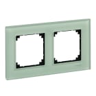 SCHNEIDER ELECTRIC - Cornice M-Elegance, doppia, vetro, verde