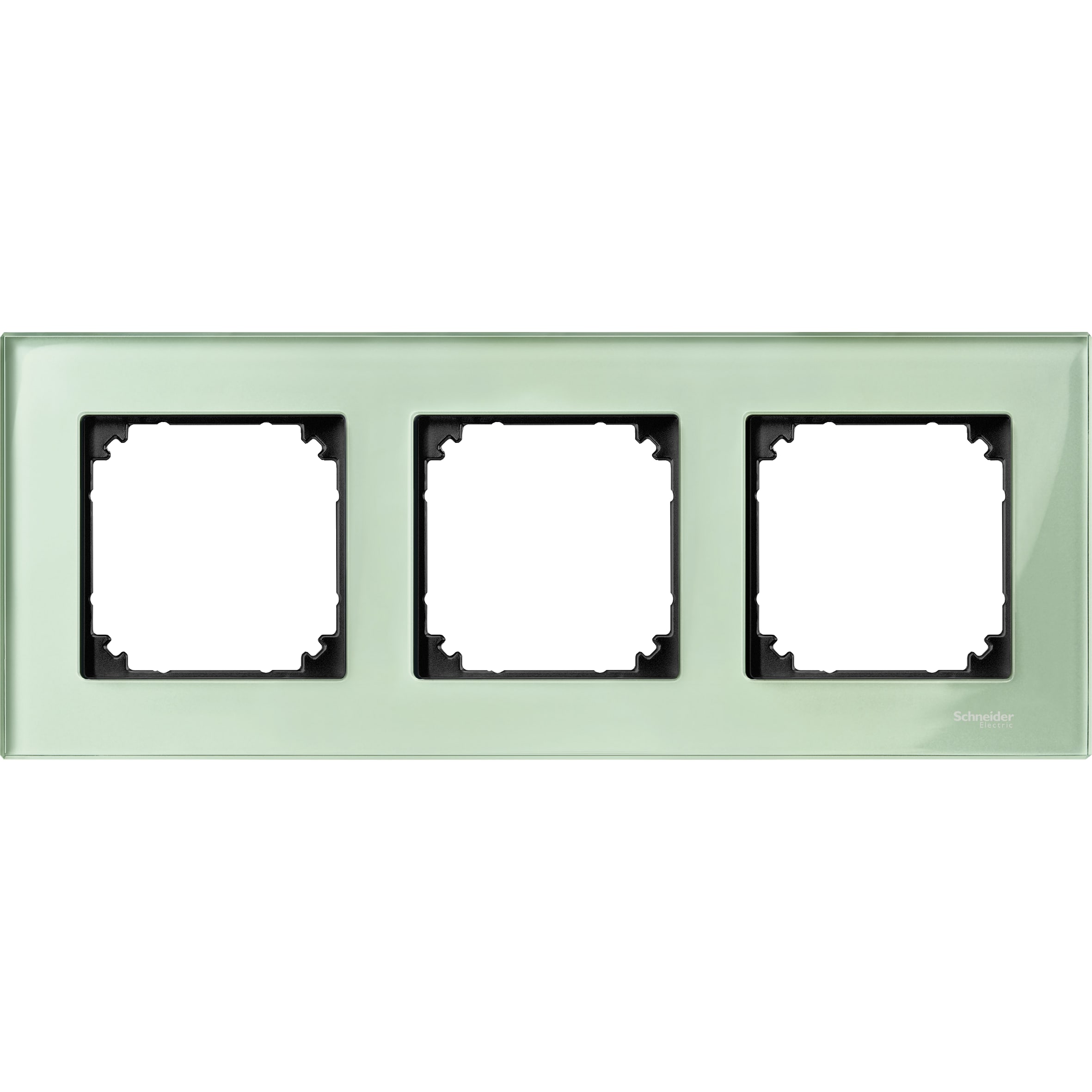SCHNEIDER ELECTRIC - Cornice M-Elegance, tripla, vetro, verde