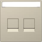 SCHNEIDER ELECTRIC - Piastra conn mod, 2 slot, etich, serr antipolvere, sahara, System Design