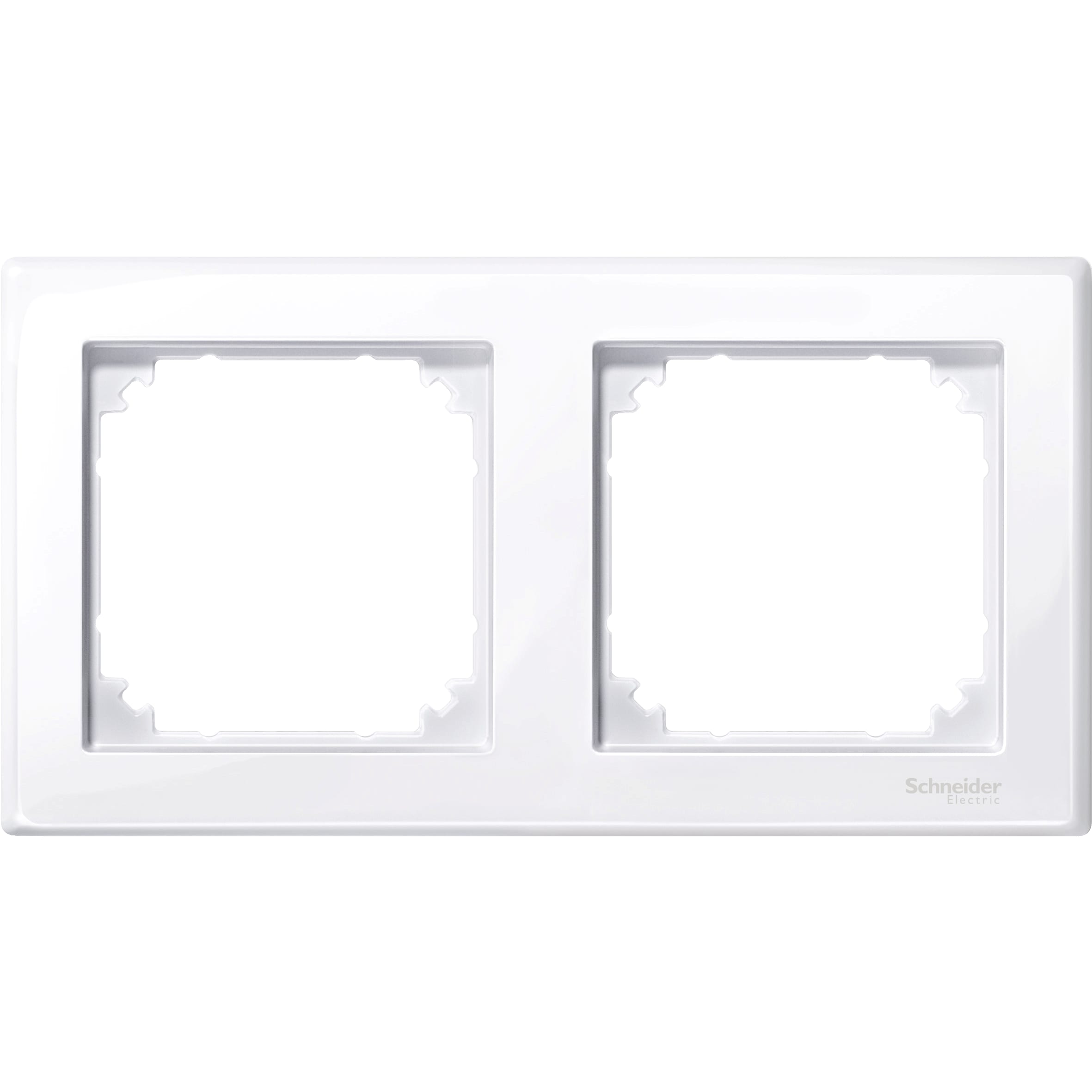 SCHNEIDER ELECTRIC - Cornice M-SMART, doppia, bianco attivo b