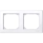 SCHNEIDER ELECTRIC - Cornice M-SMART, doppia, bianco attivo b