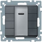 SCHNEIDER ELECTRIC - Pulsantiera multifunzione quadrupla con IR plus, antracite, SystemM