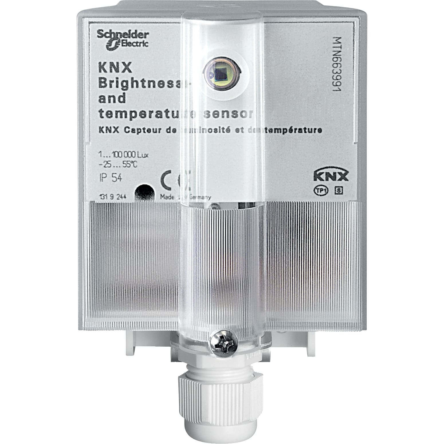 SCHNEIDER ELECTRIC - Sensore di luminosità e temperatura KNX MTN663991