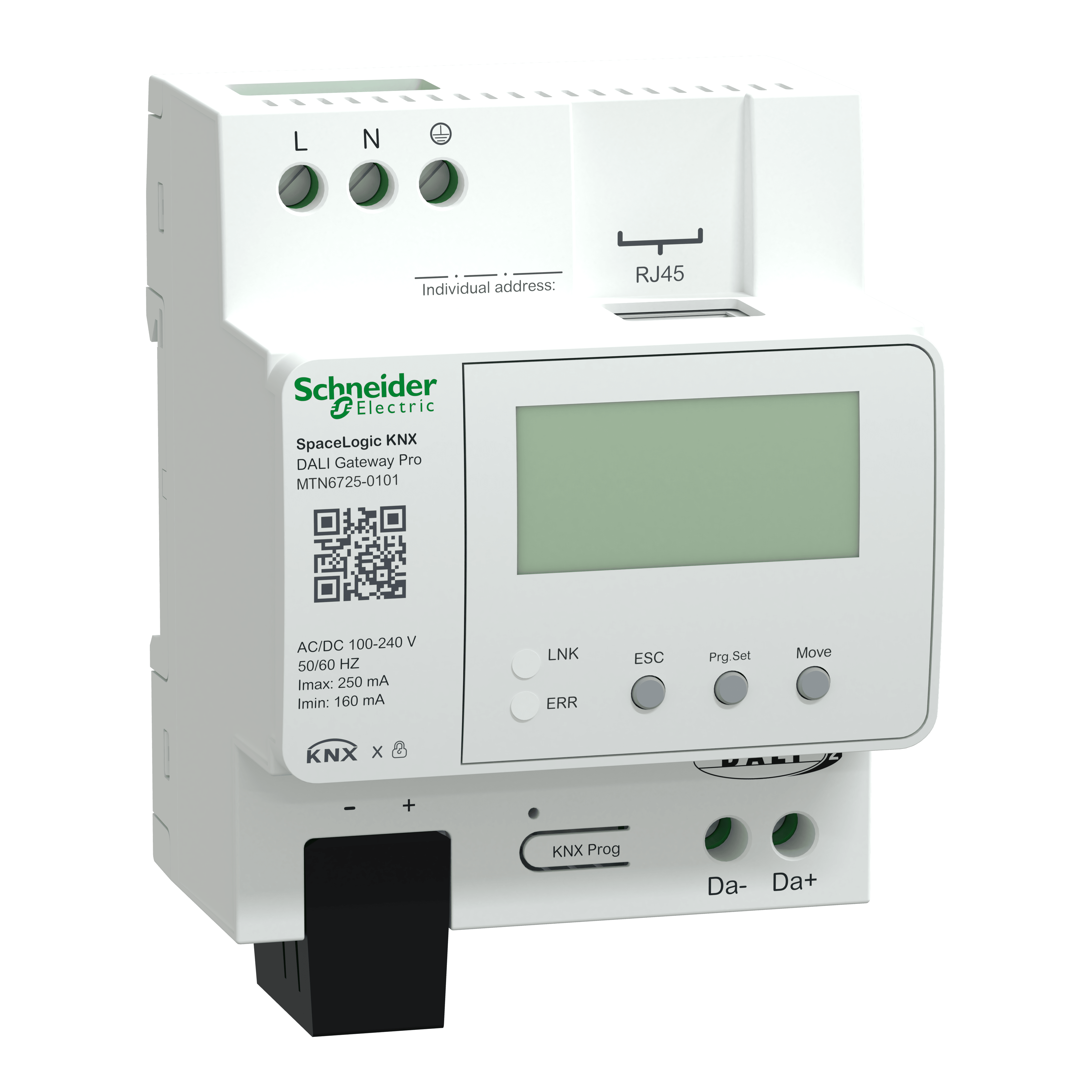 SCHNEIDER ELECTRIC - DALI 2 Gateway Pro 1ch-64 SpaceLogic KNX MTN6725-0101