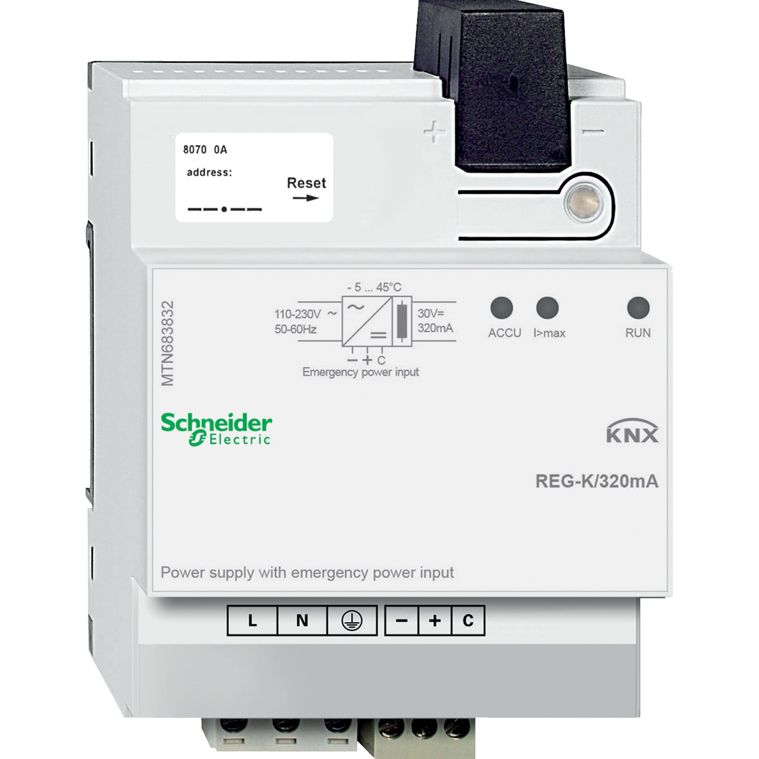 SCHNEIDER ELECTRIC - Alimentatore KNX REG-K/320 mA con ingresso di emergenza