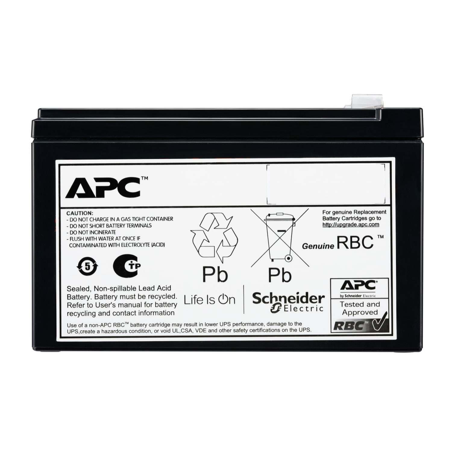 SCHNEIDER ELECTRIC - Cartuccia batteria di ricambio APC, VRLA, 9 Ah, 72 V DC, garanzia di 2 anni