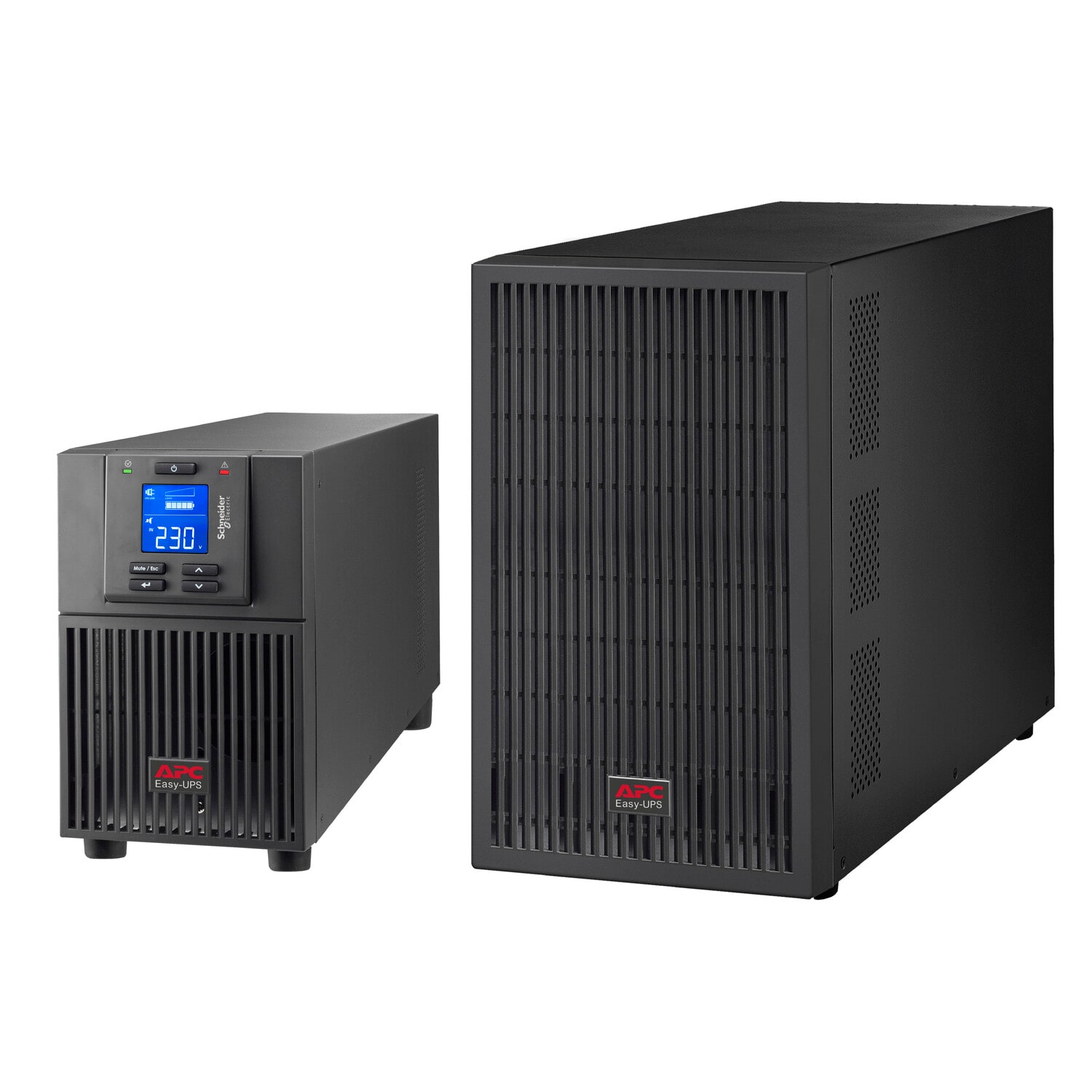 SCHNEIDER ELECTRIC - APC, Easy UPS On-Line, SRV3KIL-E, 3kVA/2700W, Lunga autonomia, Tower, 230V, 6 x IEC C13 + 1xIEC C19, Intelligent Card Slot, LCD