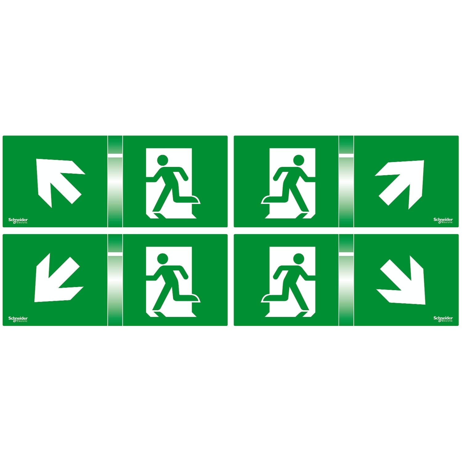 SCHNEIDER ELECTRIC - 4 Schermi 45 gradi per Kit Segnalalazione Exiway Smartled 24m, Accessorio di Segnalazione