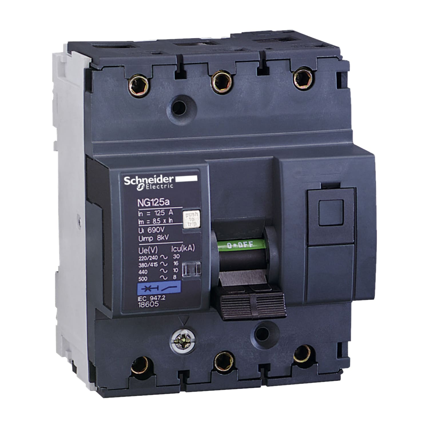 SCHNEIDER ELECTRIC - Interruttore magnetotermico NG125a 3P C 80A 16kA