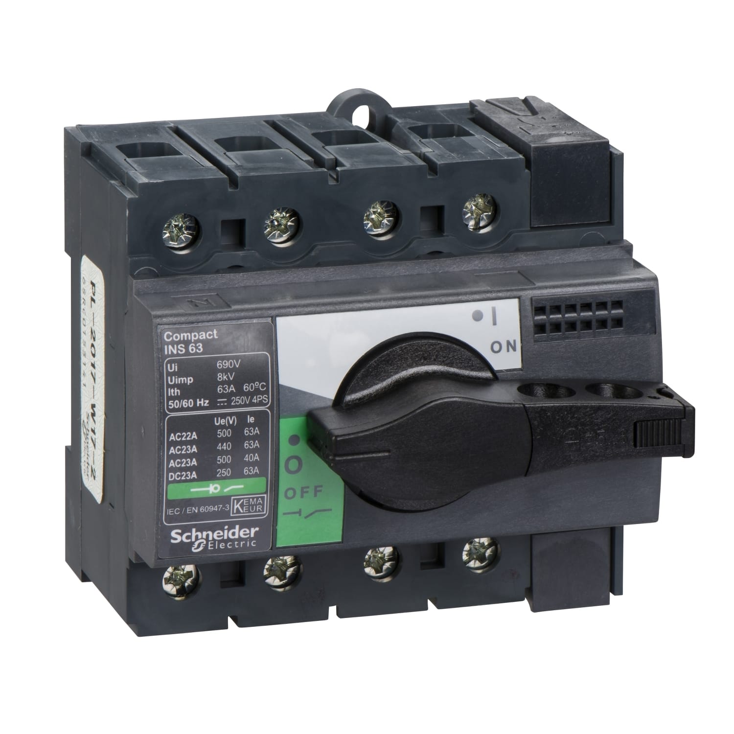 SCHNEIDER ELECTRIC - Interruttore / sezionatore Compact INS63 - 63 A - 4 poli