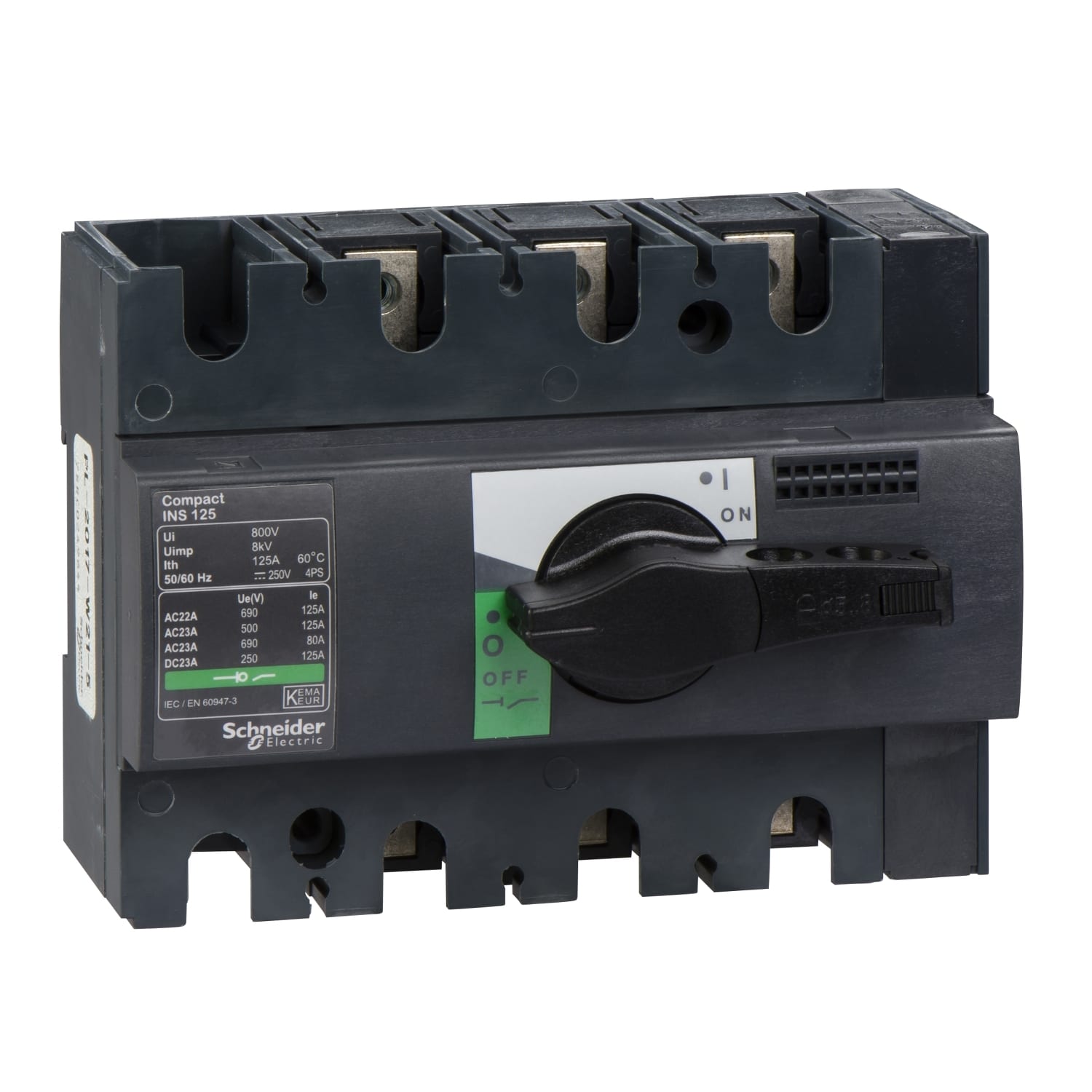 SCHNEIDER ELECTRIC - Interruttore / sezionatore Compact INS125 - 125 A - 3 poli