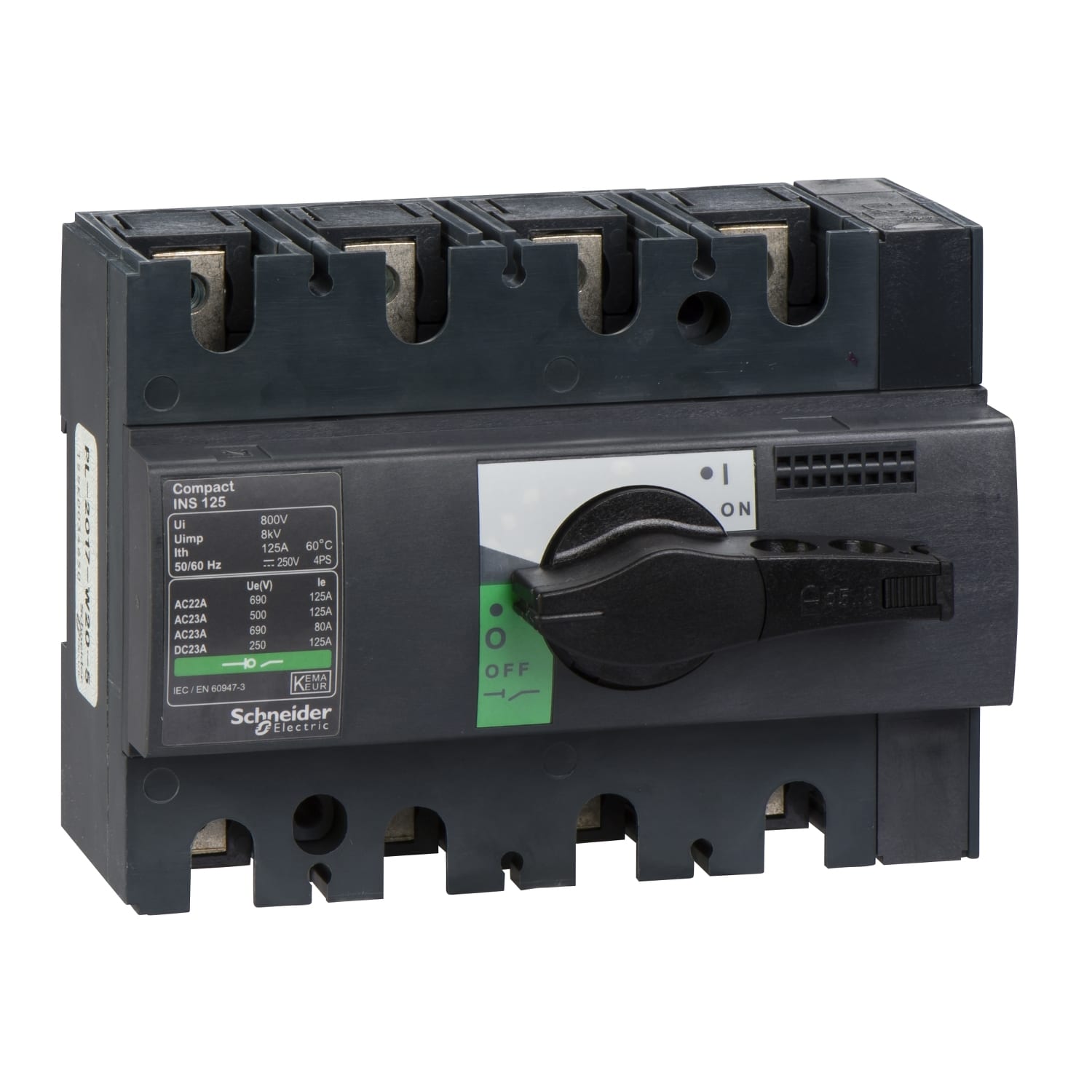 SCHNEIDER ELECTRIC - Interruttore / sezionatore Compact INS125 - 125 A - 4 poli