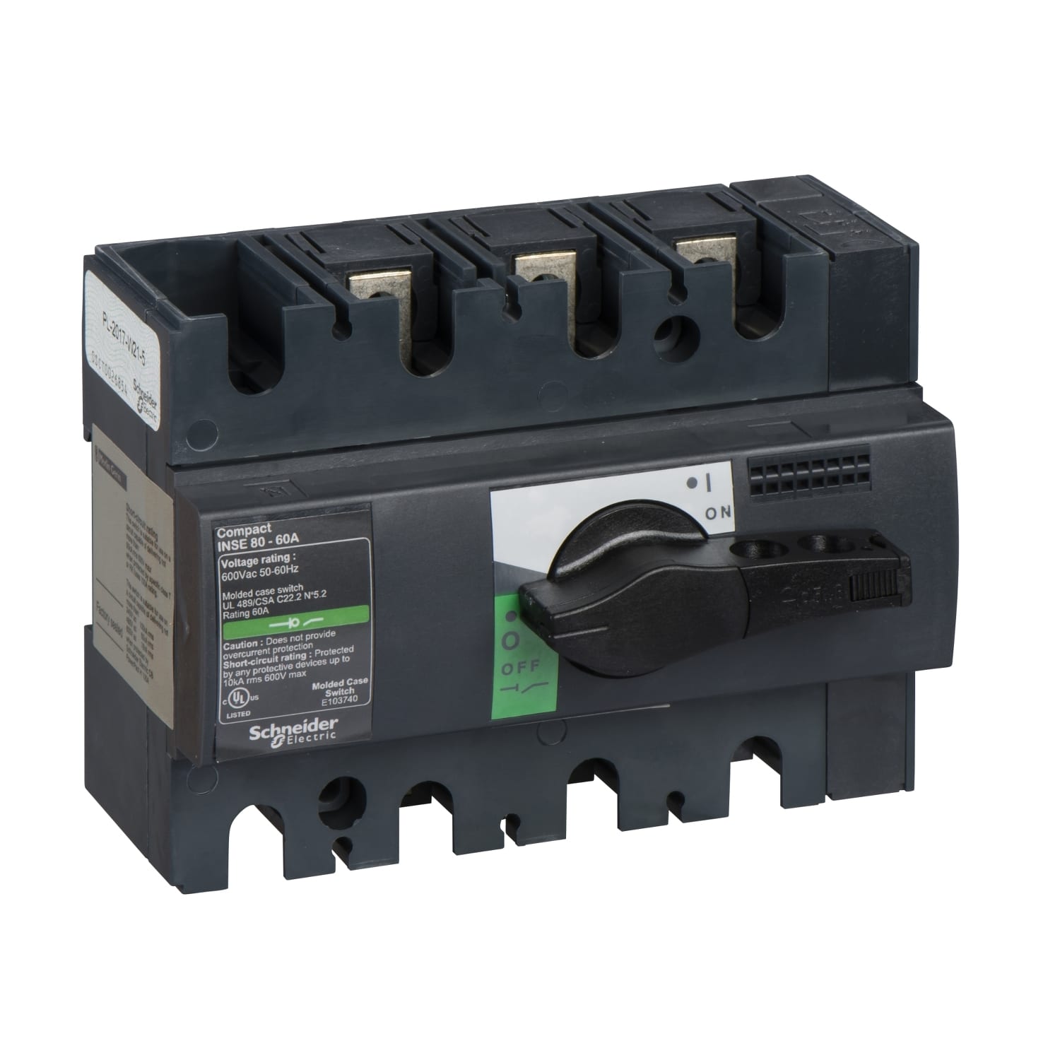 SCHNEIDER ELECTRIC - INSE80 60A 3P MANOPOLA NERA