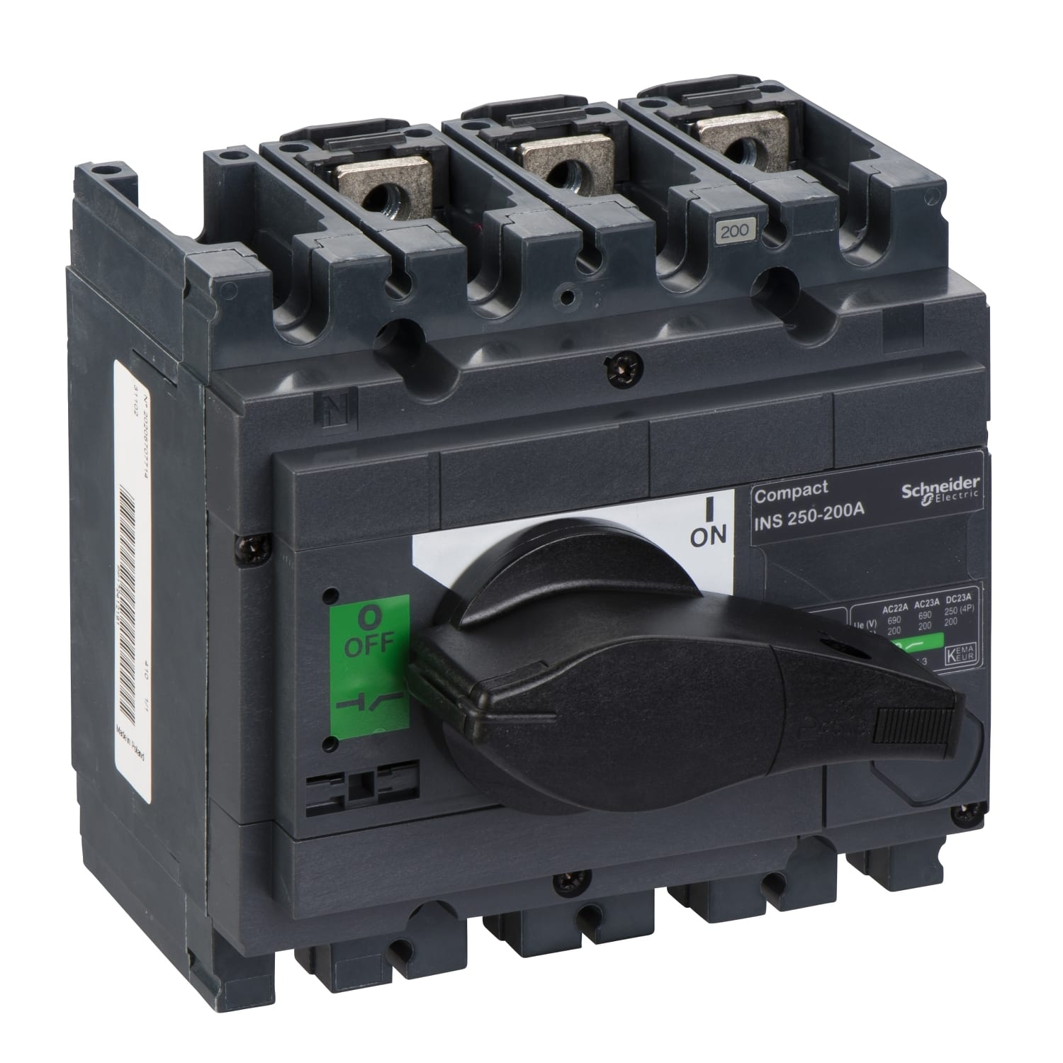 SCHNEIDER ELECTRIC - Interruttore / sezionatore Compact INS250 - 200 A - 3 poli