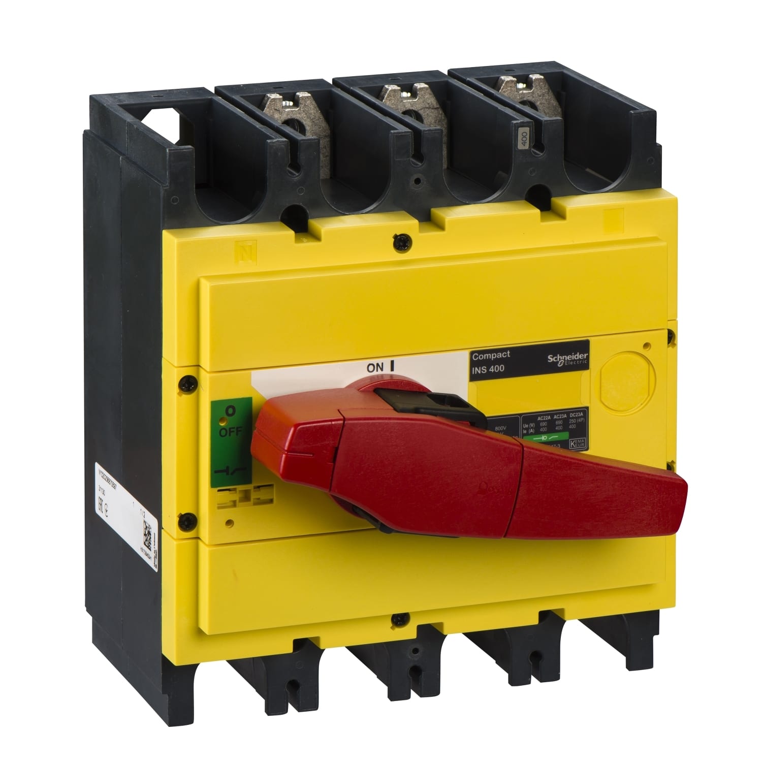 SCHNEIDER ELECTRIC - Interruttore / sezionatore Compact INS400 - 400 A - 3 poli - comando emergenza
