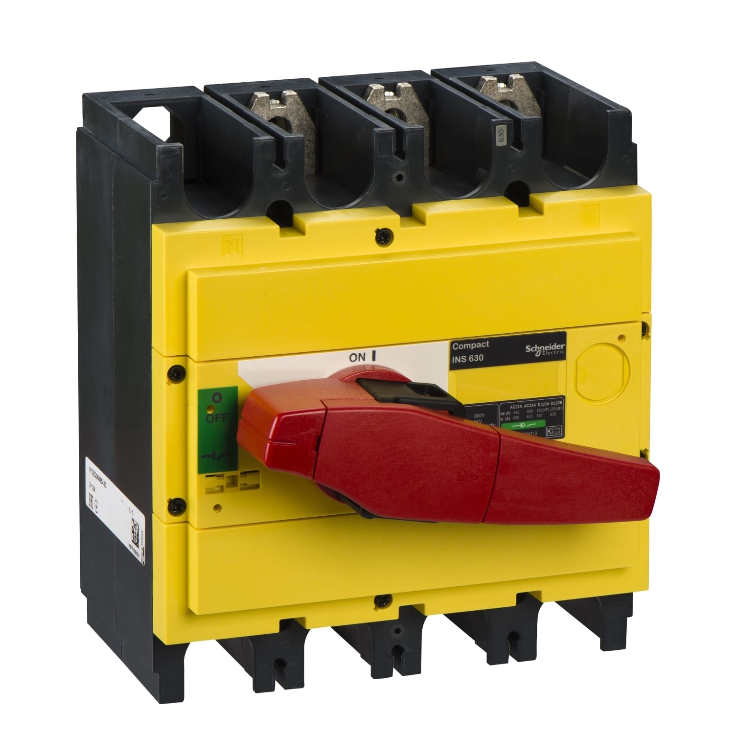 SCHNEIDER ELECTRIC - Interruttore / sezionatore Compact INS630 - 630 A - 3 poli - comando emergenza