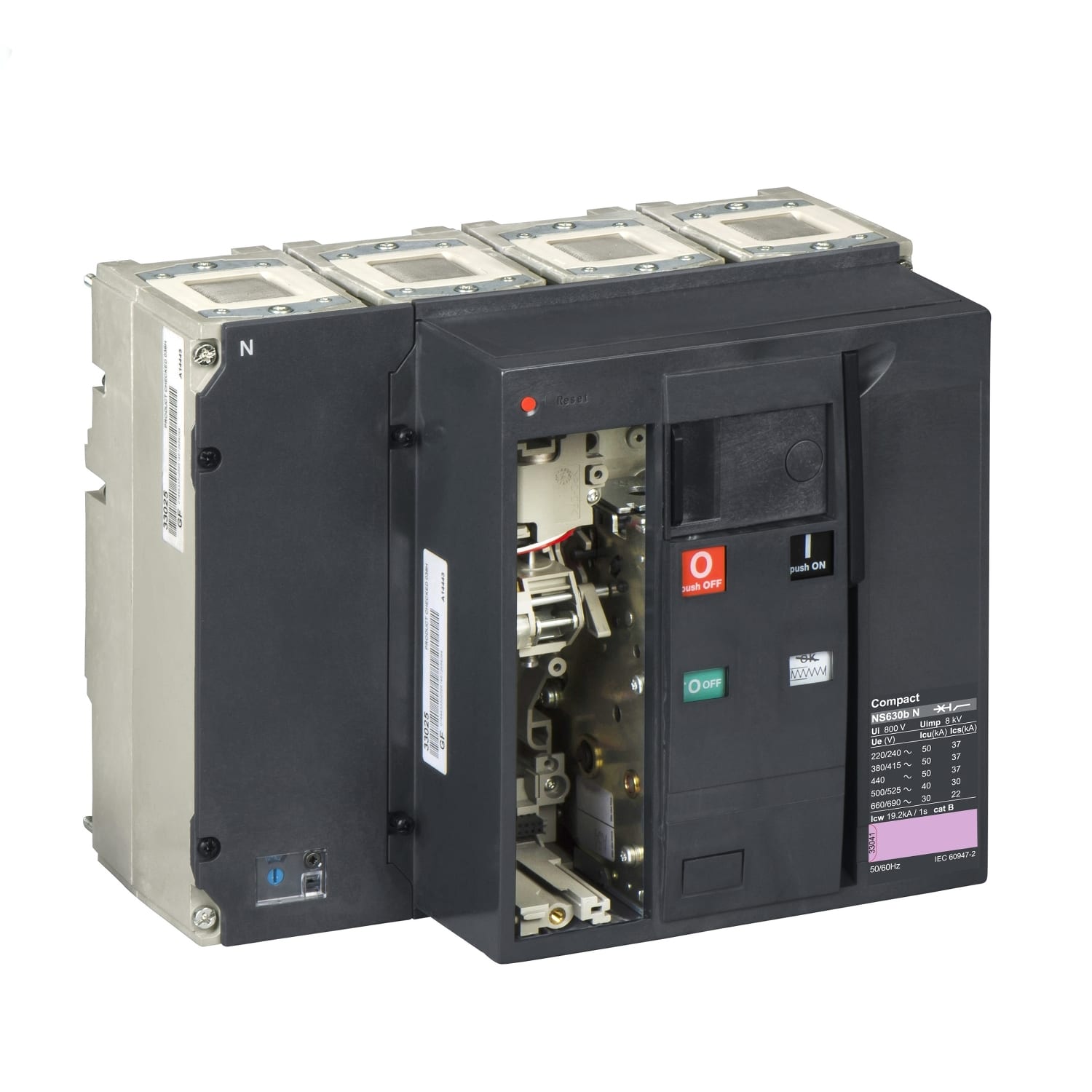 SCHNEIDER ELECTRIC - Interruttore Compact NS800H - 800 A - 4 poli - Fisso - S/sganciatore
