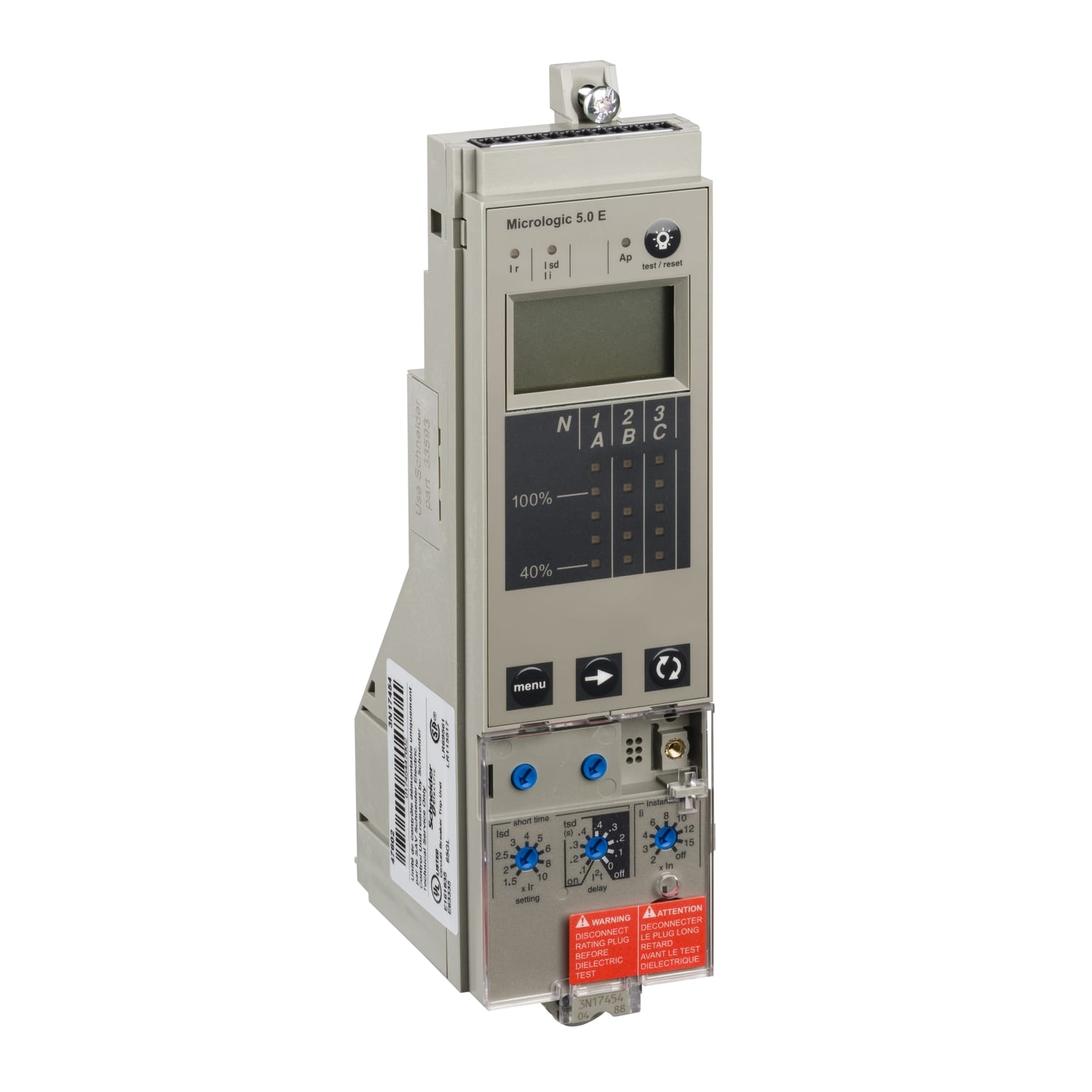 SCHNEIDER ELECTRIC - sganciatore MicroLogic 5.0E, ComPacT da NS630b a NS1600 fisso comando motorizzato, protezioni selettive