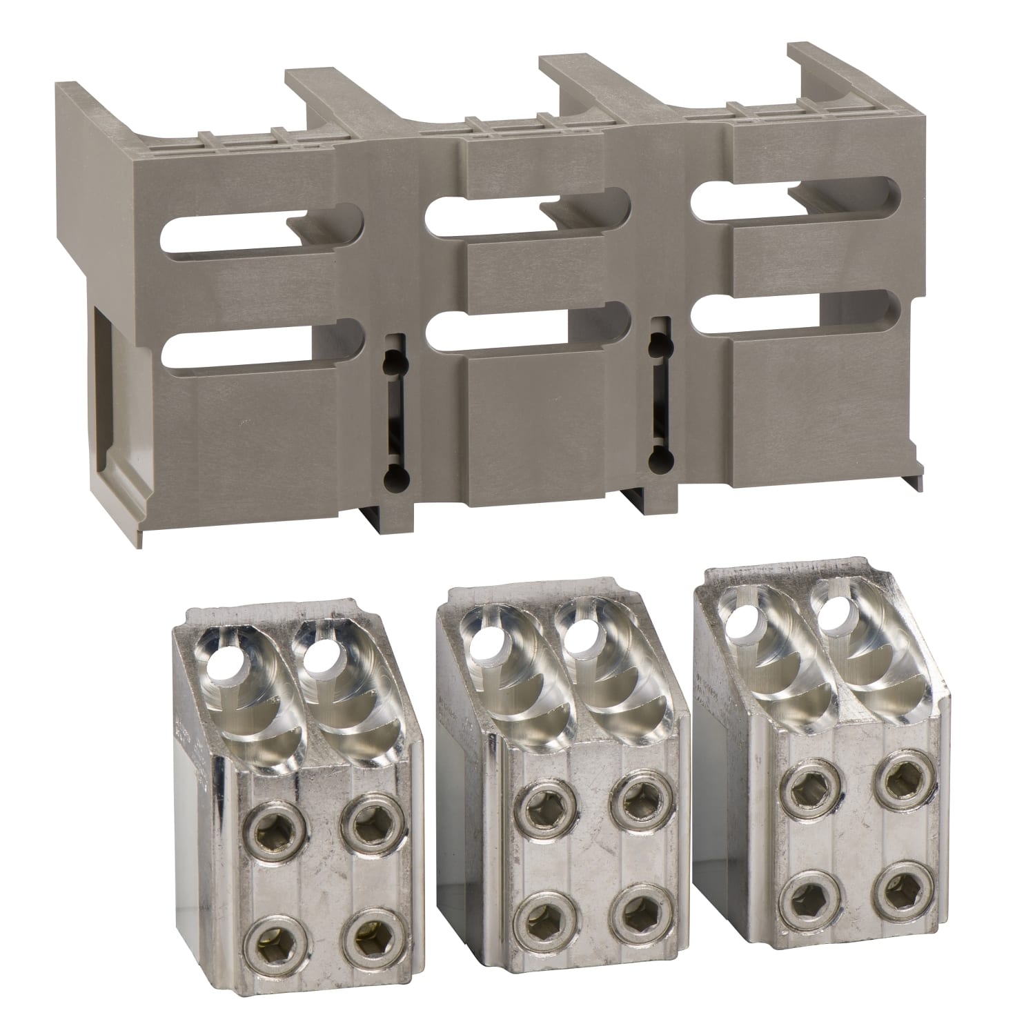 SCHNEIDER ELECTRIC - 3 connettori - Per 4 x 240 mm² - Cavi nudi e 1 copriconnettore