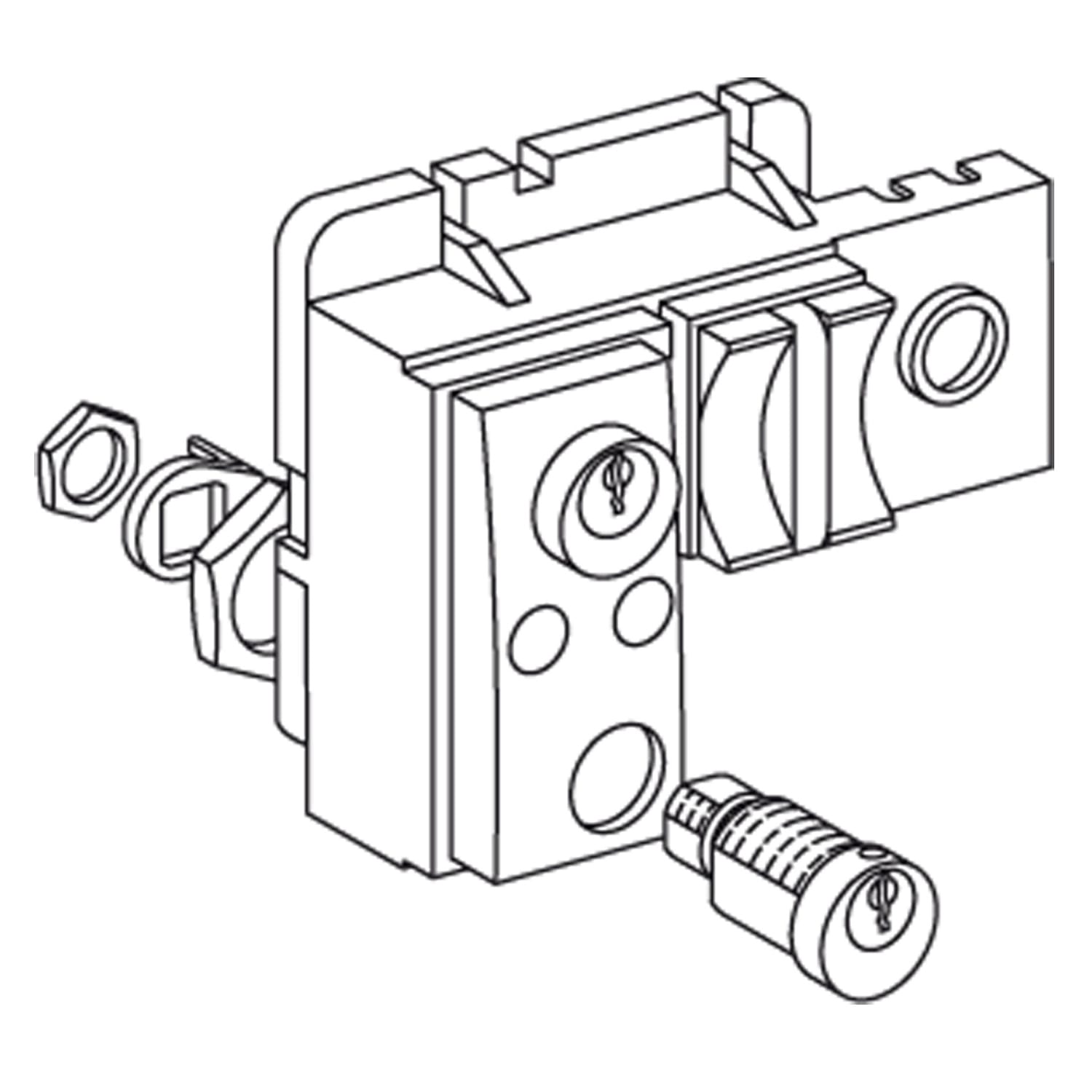 SCHNEIDER ELECTRIC - Blocco Profalux + Kit adatt. - Per NW - Blocco in pos. OFF - 2 chiavi uguali