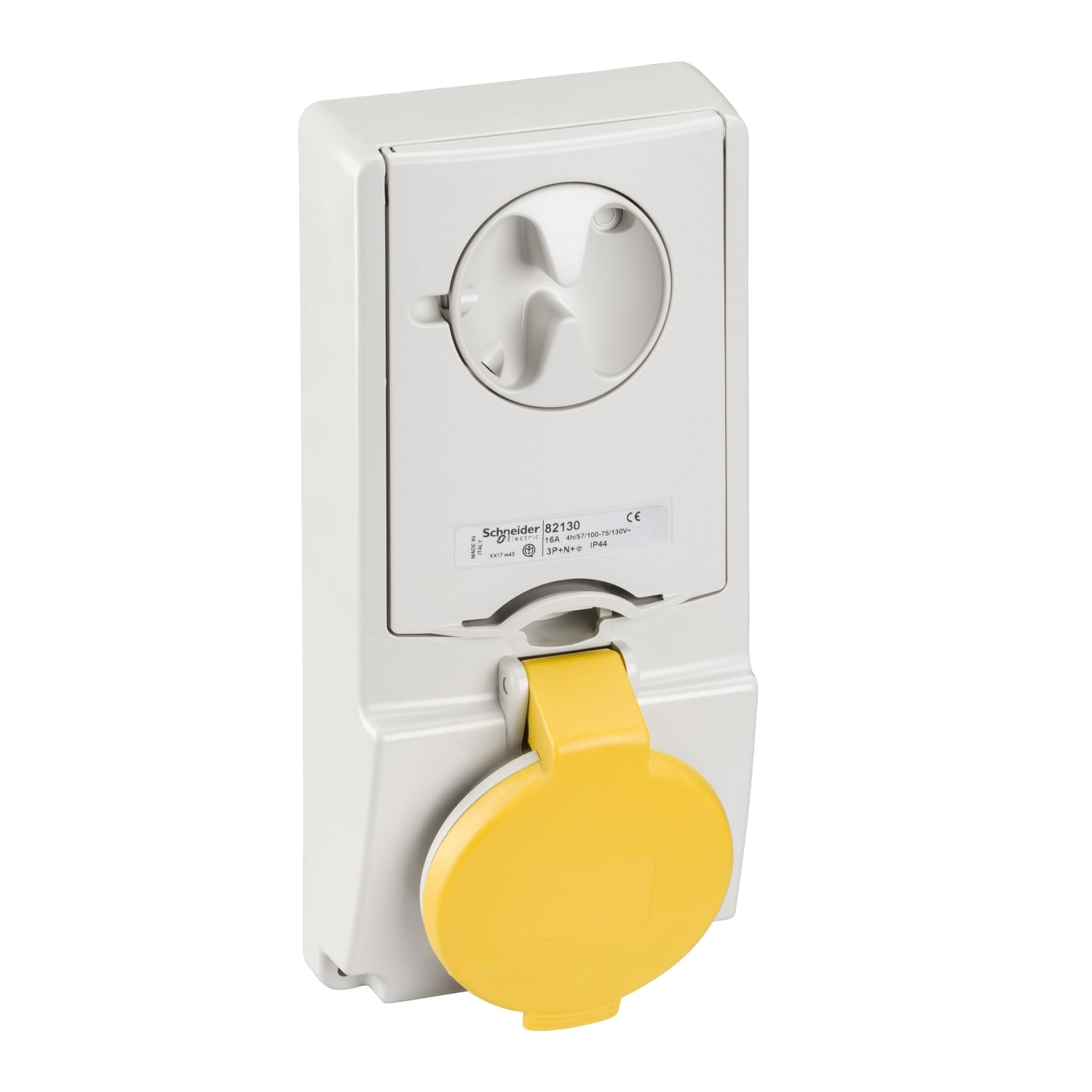 SCHNEIDER ELECTRIC - Presa da incasso interbloccata con fusibile Unika IP44 16A 110V 2P+T