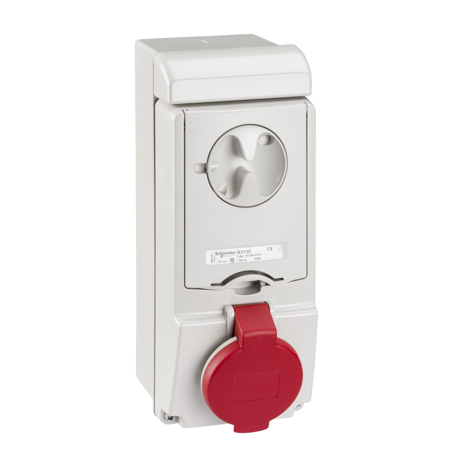 SCHNEIDER ELECTRIC - Presa da parete interbloccata fusibilata Unika IP44 16A 380V 3P+N+T