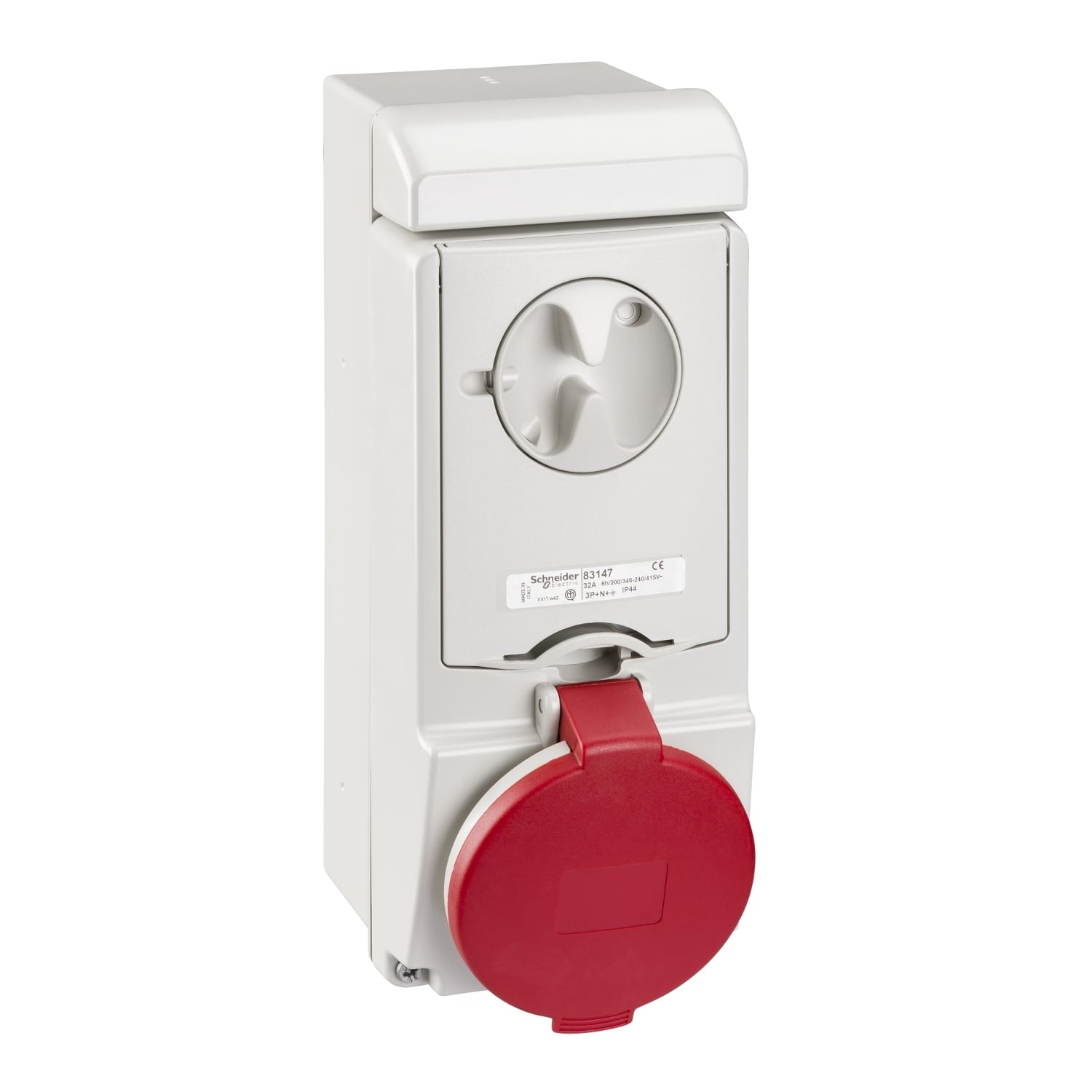 SCHNEIDER ELECTRIC - Presa da parete interbloccata fusibilata Unika IP44 32A 380V 3P+N+T