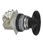 SCHNEIDER ELECTRIC - Pulsante Ø30 - lunetta metallo - testa a fungo Ø57mm - nero - 1NC/NO