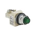 SCHNEIDER ELECTRIC - Lampada spia verde tipo K Ø30 - rotonda lenti Fresnel - 24/28V - plastica