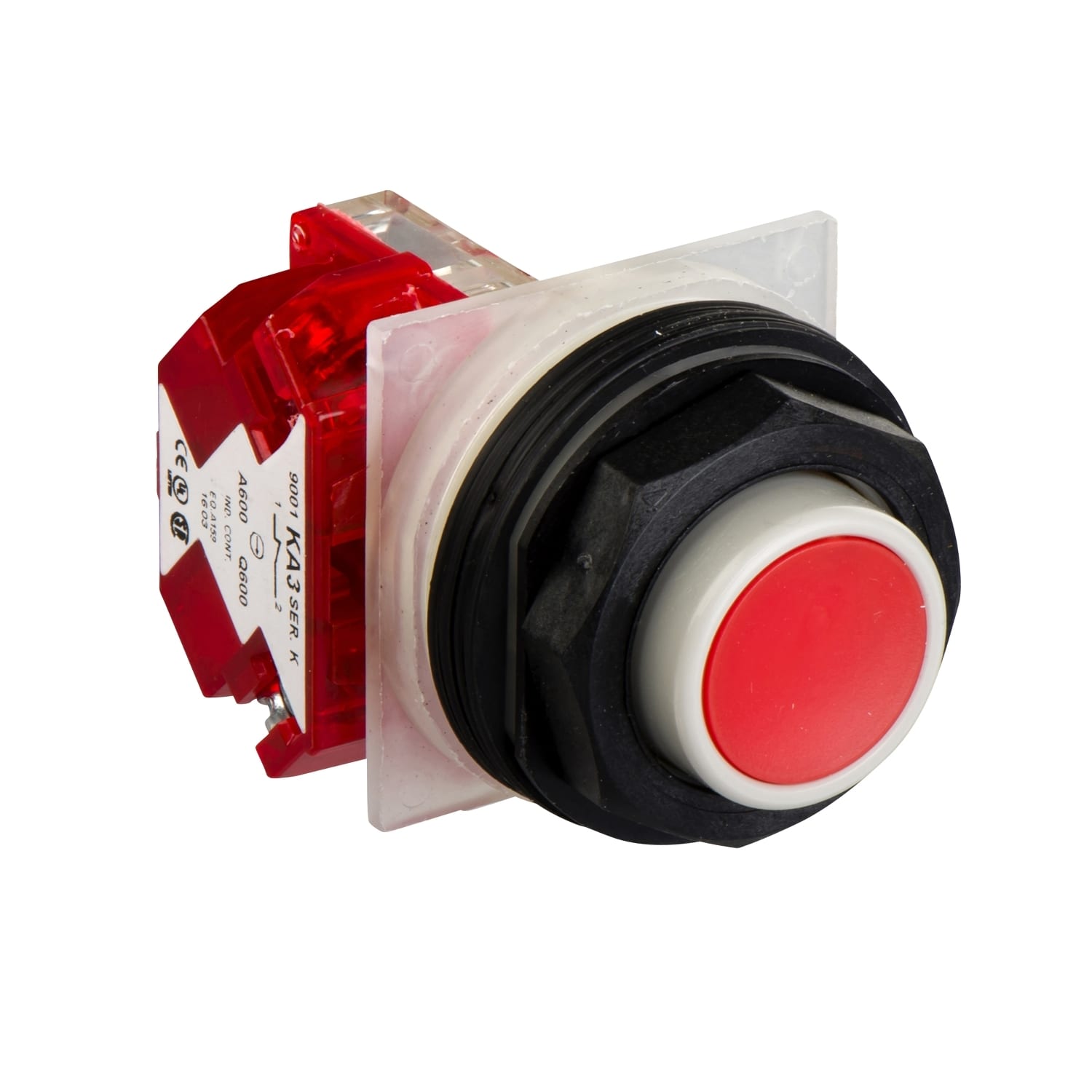 SCHNEIDER ELECTRIC - Pulsante rosso Ø30 - sporgente con ritorno - 1 NC