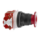 SCHNEIDER ELECTRIC - Pulsante luminoso Ø30 - testa a fungo Ø35mm - rosso - tirare - 1NC